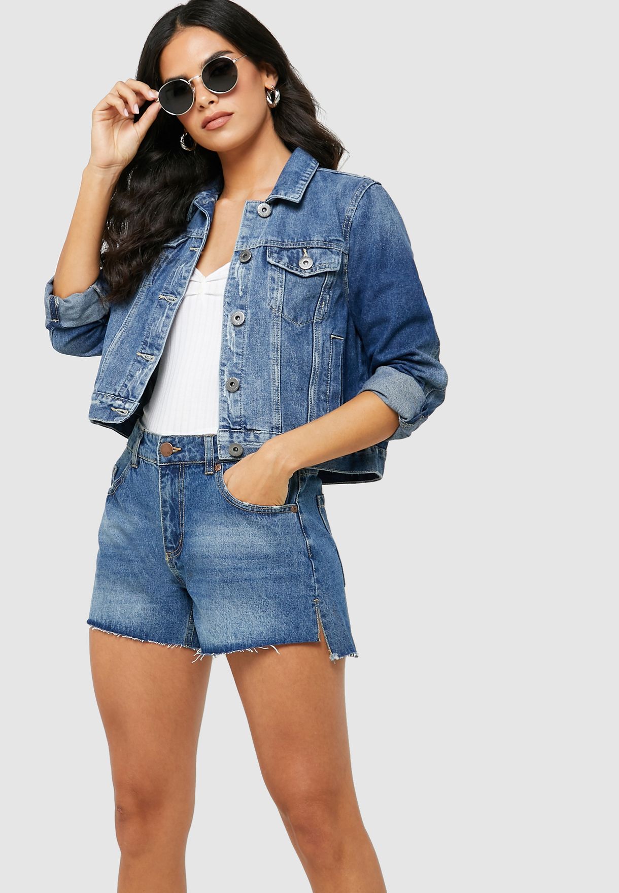 cropped denim jacket cotton on