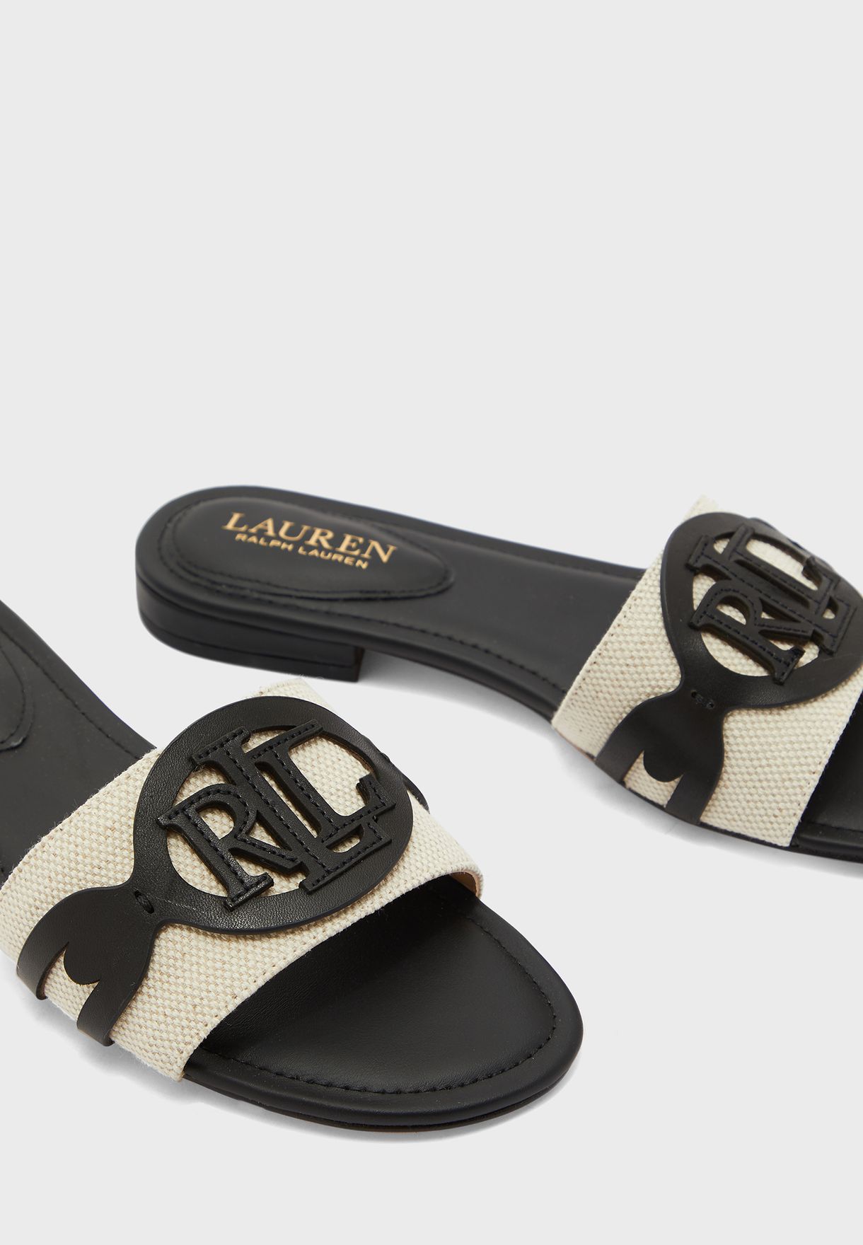 Buy Lauren Ralph Lauren black Alegra Flat Sandal for Women in MENA,  Worldwide