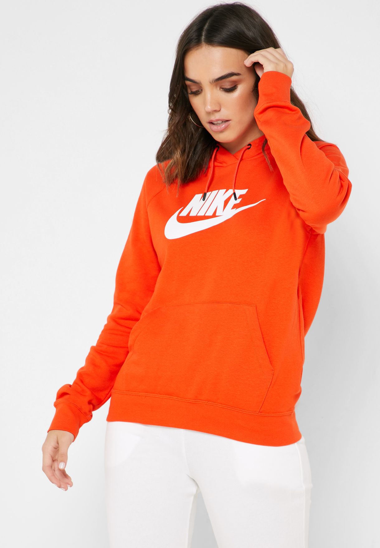 nike orange women's sweatshirt