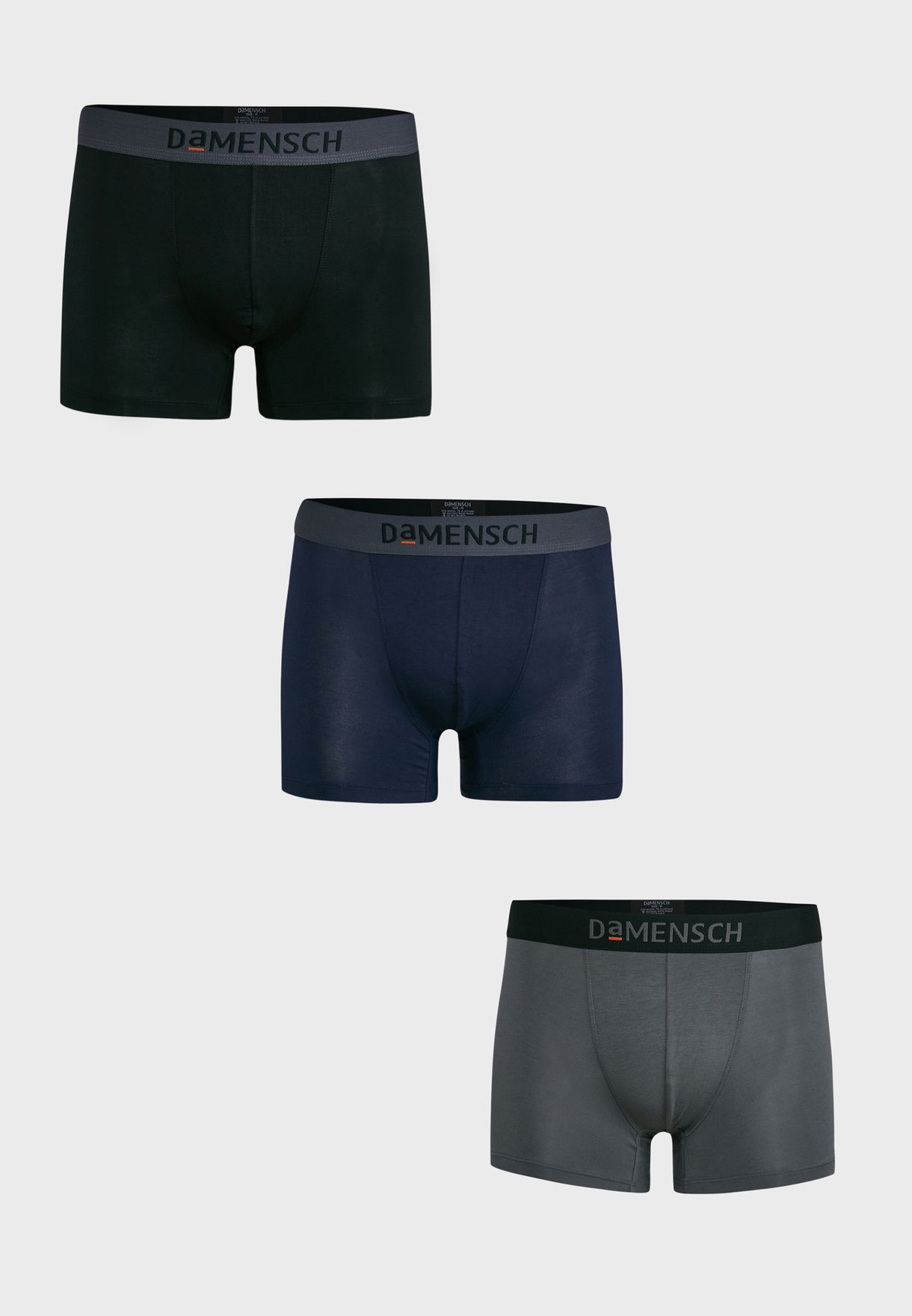 3 Pack Assorted  Logo Band Trunks