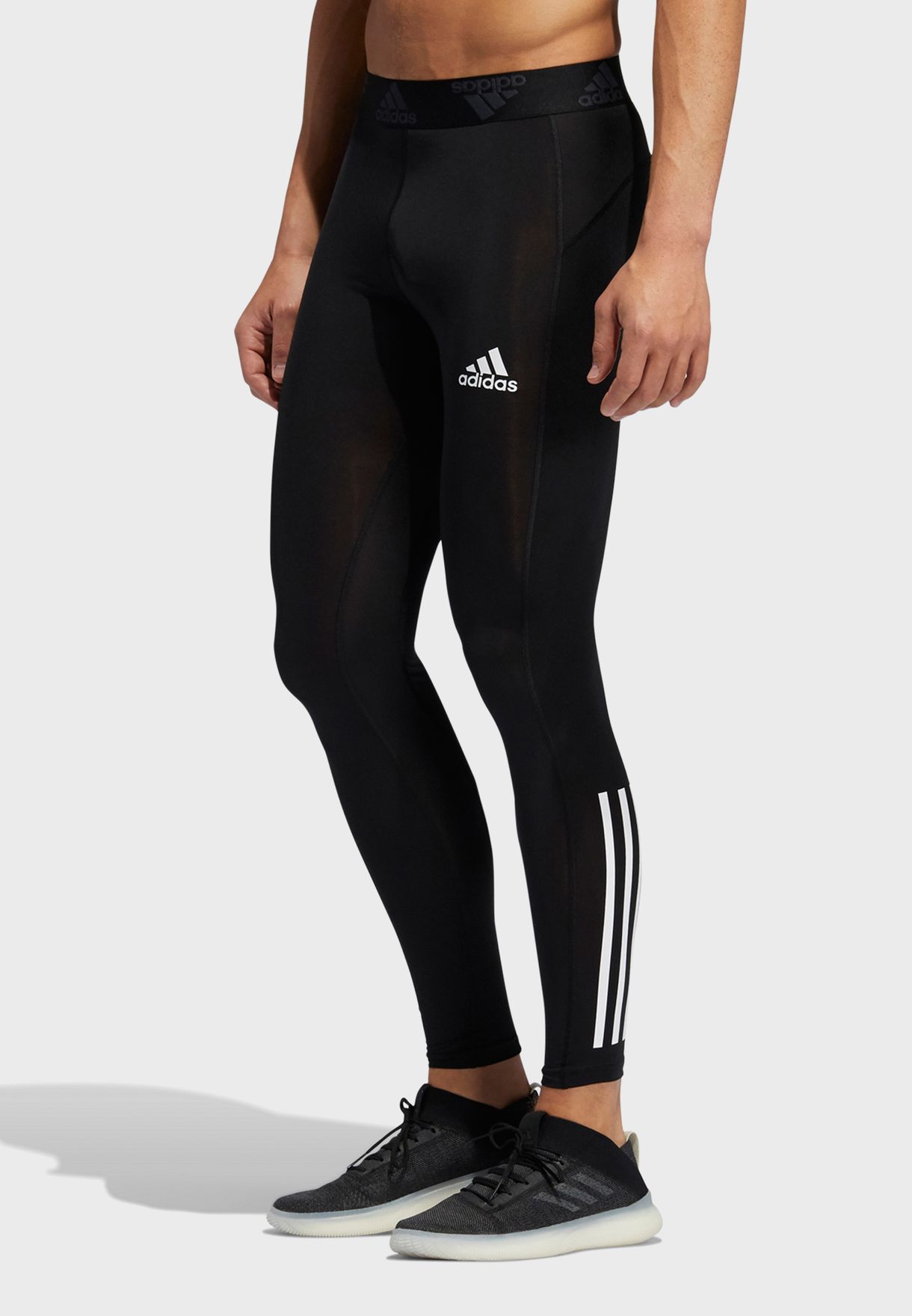 Buy adidas black TechFit 3 Stripe Sweatpants for Men in Riyadh, Jeddah