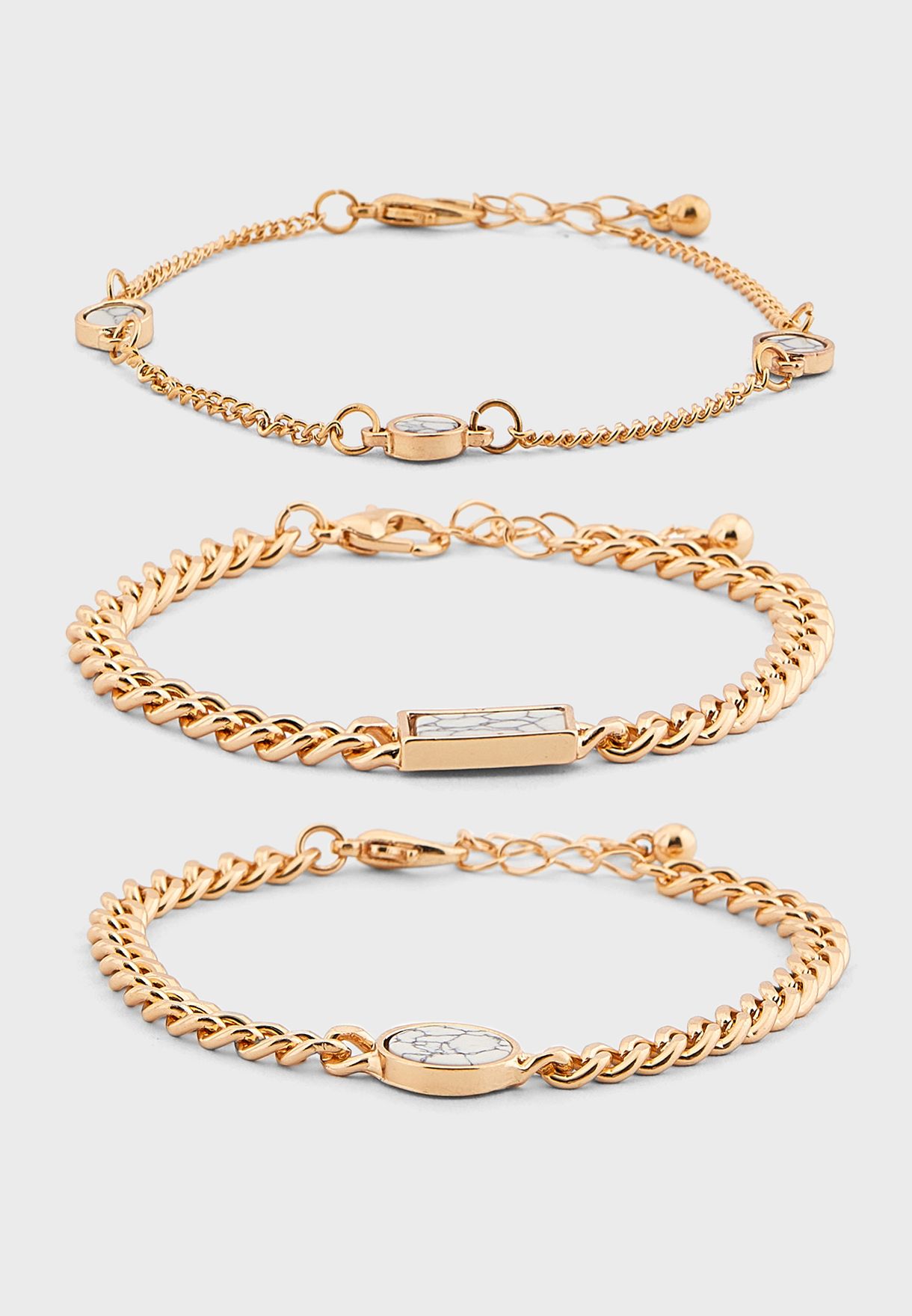 Multipack Marble Detail Bracelets