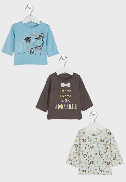 Infant 3 Pack Assorted T-Shirt