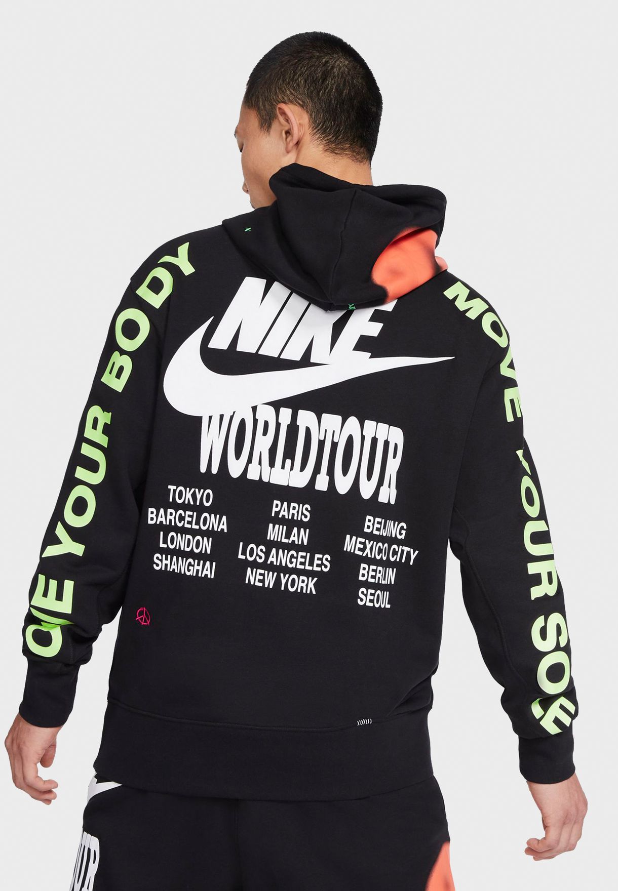 nike world tour pink hoodie