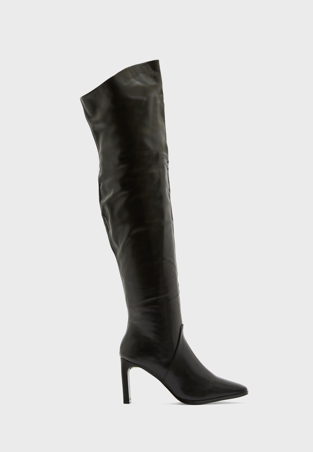 round toe knee high boots