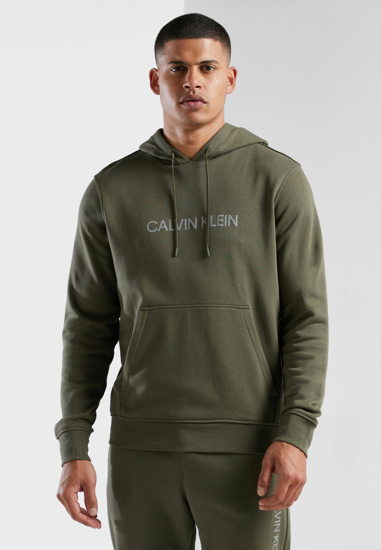 Buy Calvin Klein Performance green Logo Hoodie for Men in Muscat, Salalah