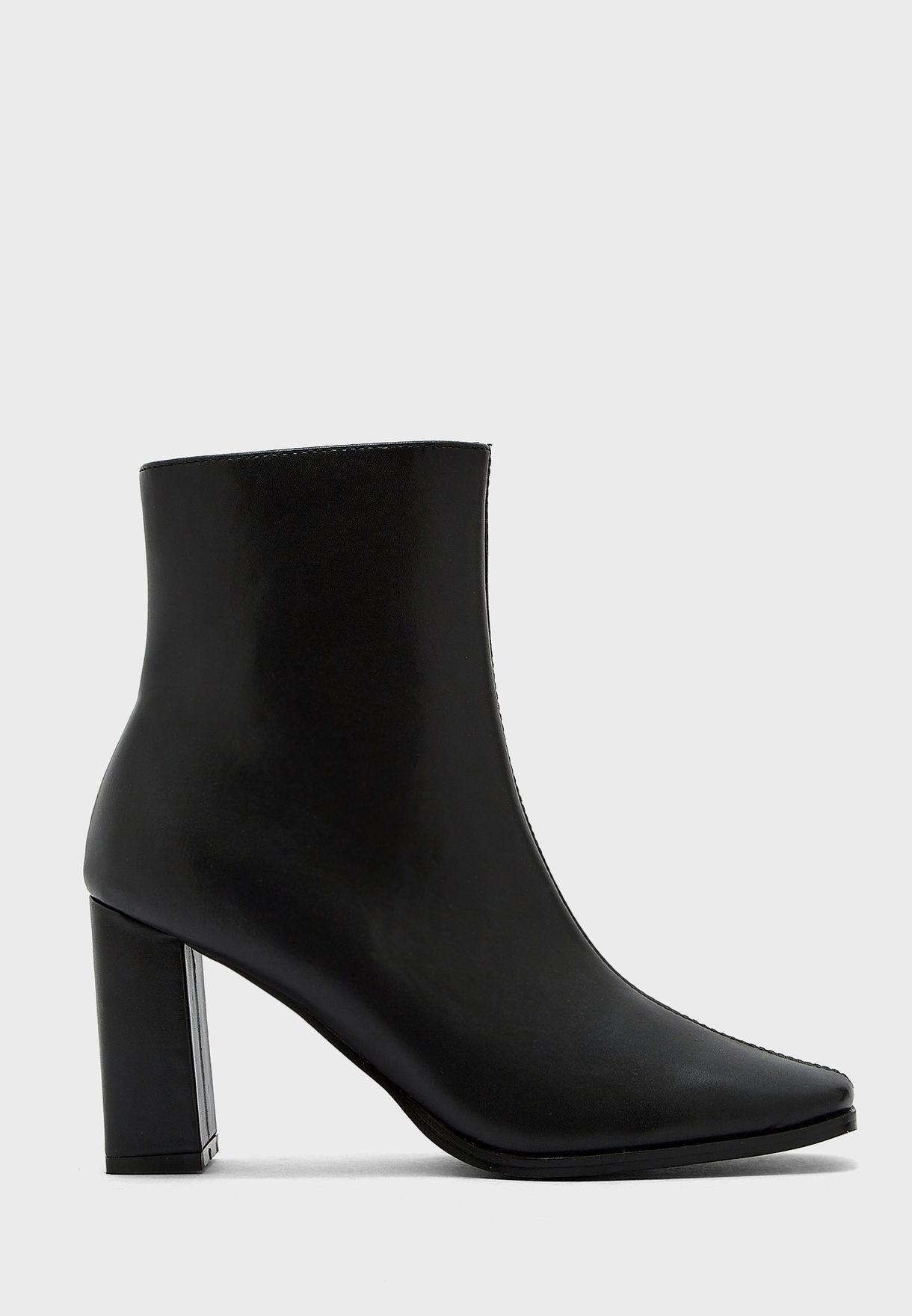 Pointed Slim Block Heel Boot