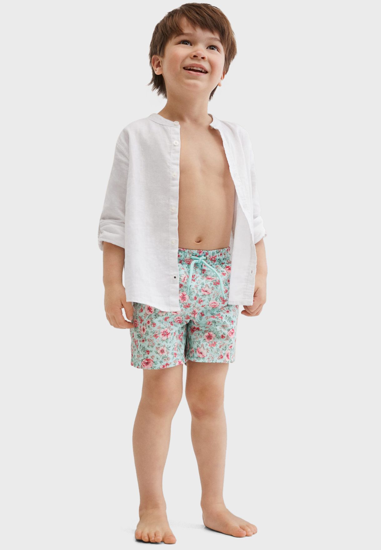 Infant Floral Print Swims Shorts