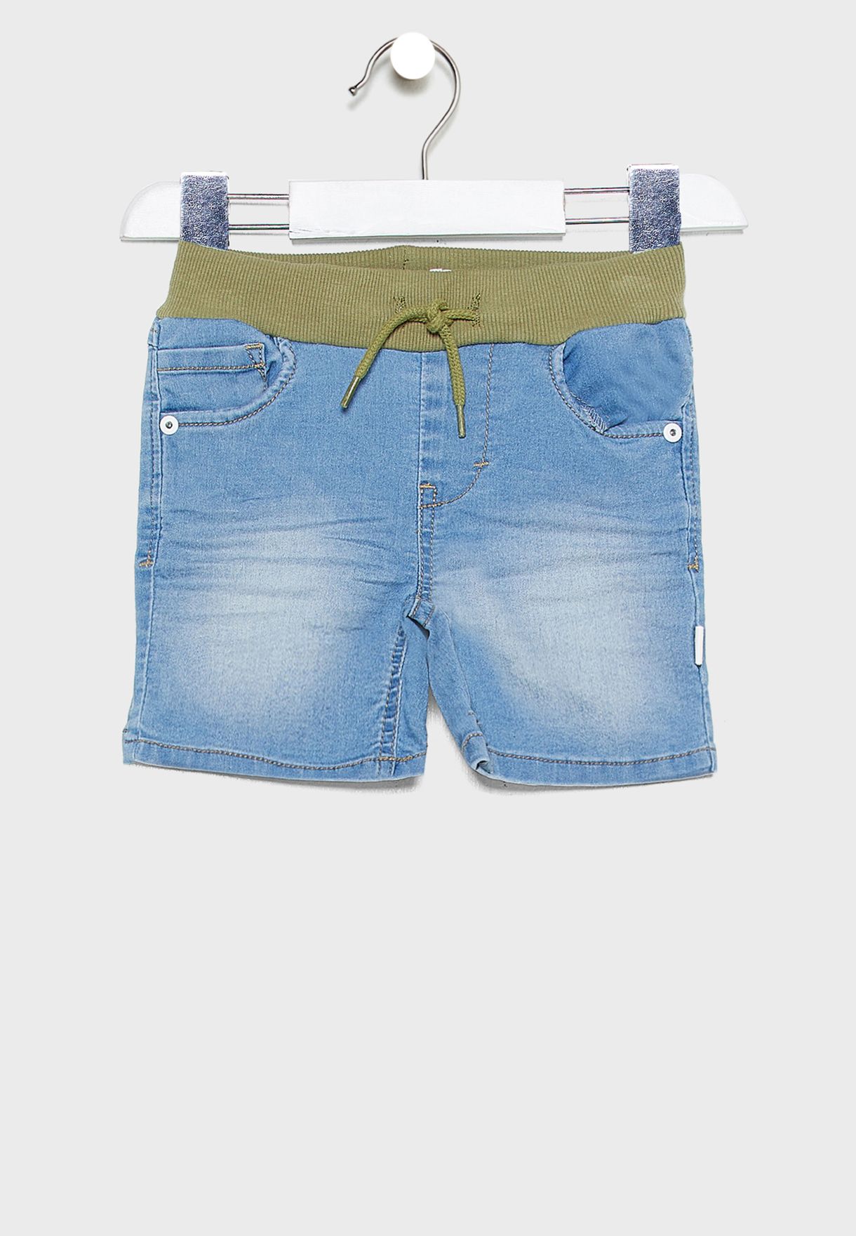 tie waist jean shorts