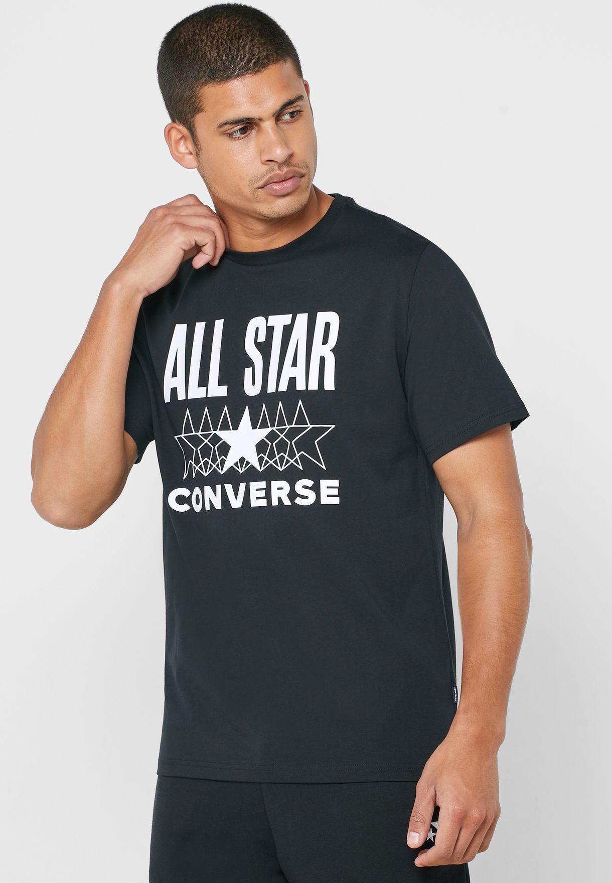 converse all star white t shirt