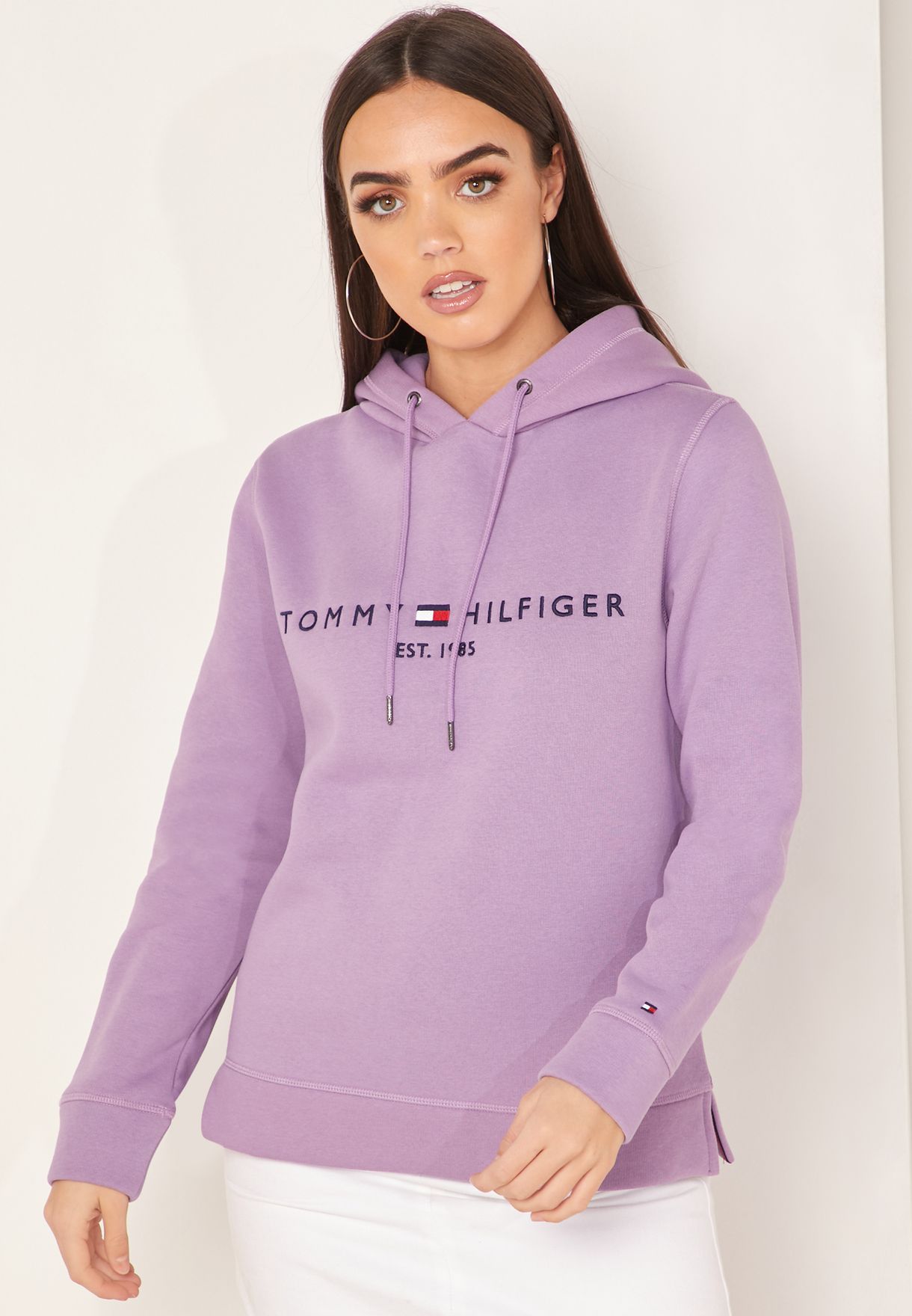 Buy Tommy Hilfiger purple Logo Hoodie 