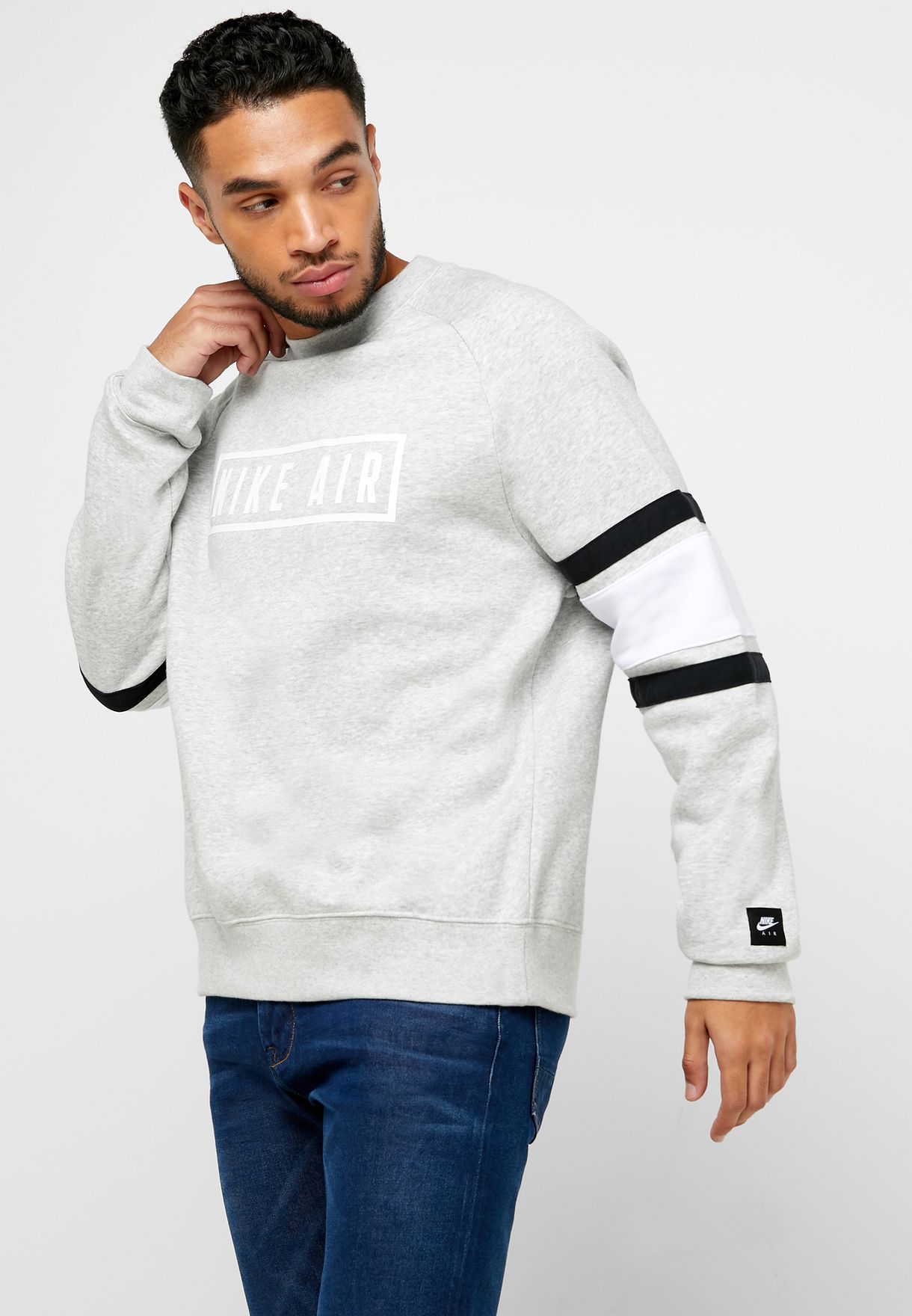 nike grey fleece sweatshirt