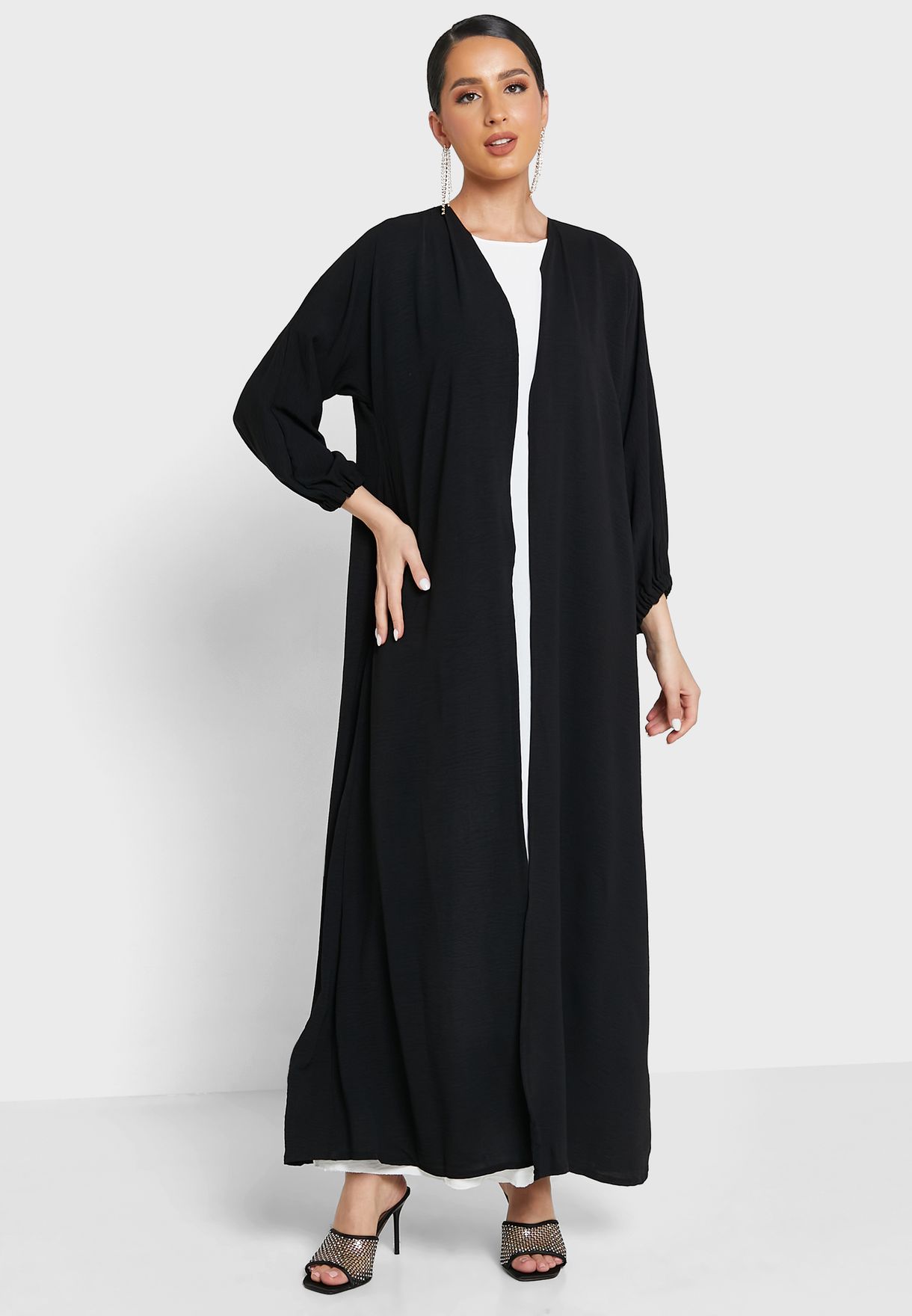 Buy Khizana black Classic Abaya Set With Inner for Women in Dubai, Abu ...