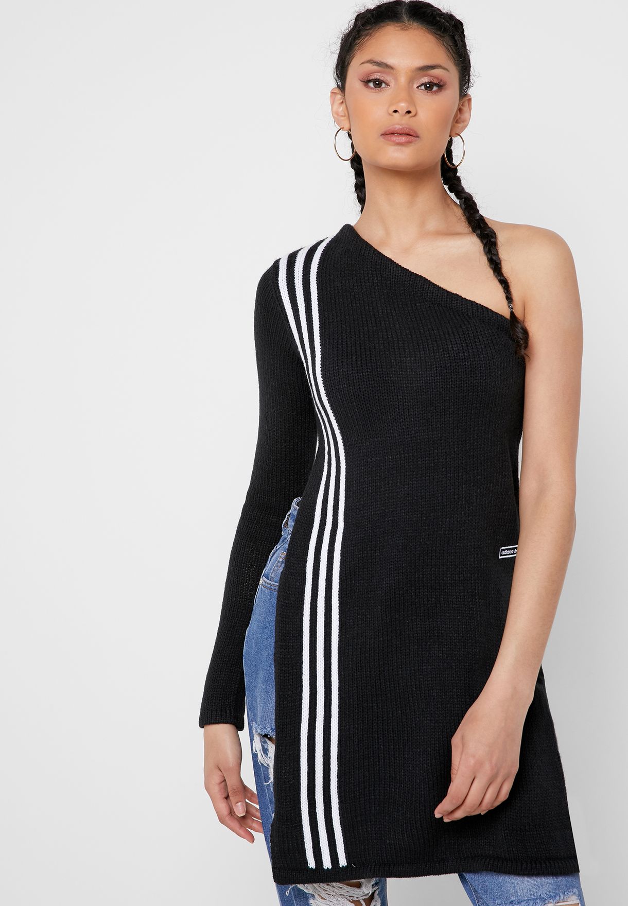 adidas Originals black 3 Stripe Dress 