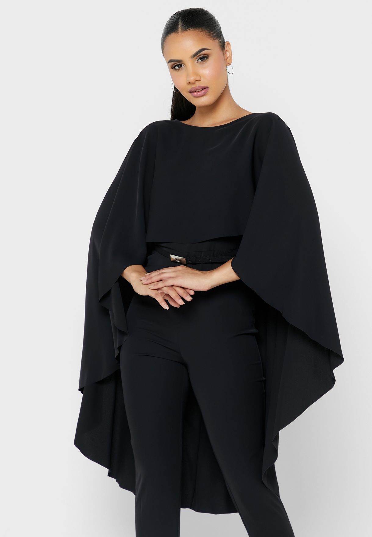 Buy Lauren Ralph Lauren black Cape Sleeve Knitted Jumpsuit for Women in  Dubai, Abu Dhabi