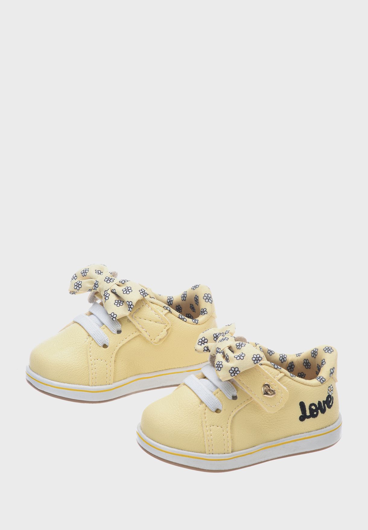 Kids Front Bow Low Top Sneakers