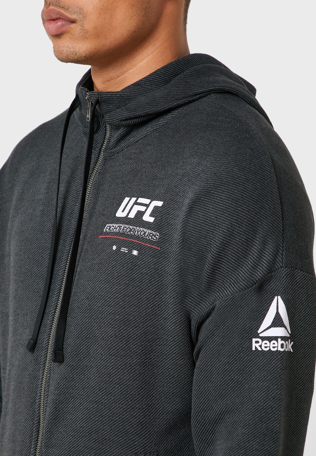 reebok ufc zip up hoodie