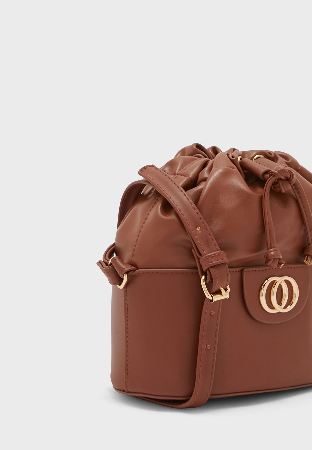 Drawstring  Crossbody Bucket Bag