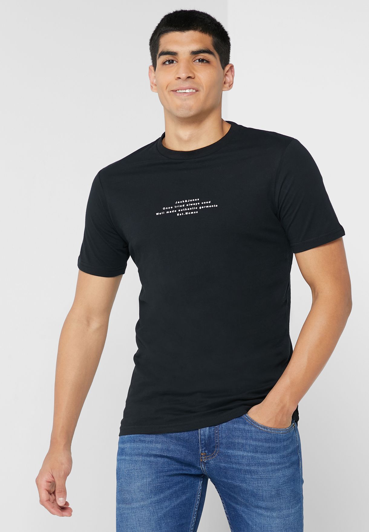 Logo Print Crew Neck T-Shirt