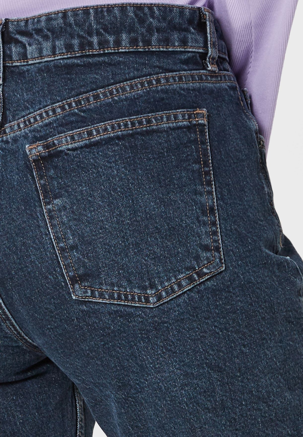 High Waist Straight Jeans