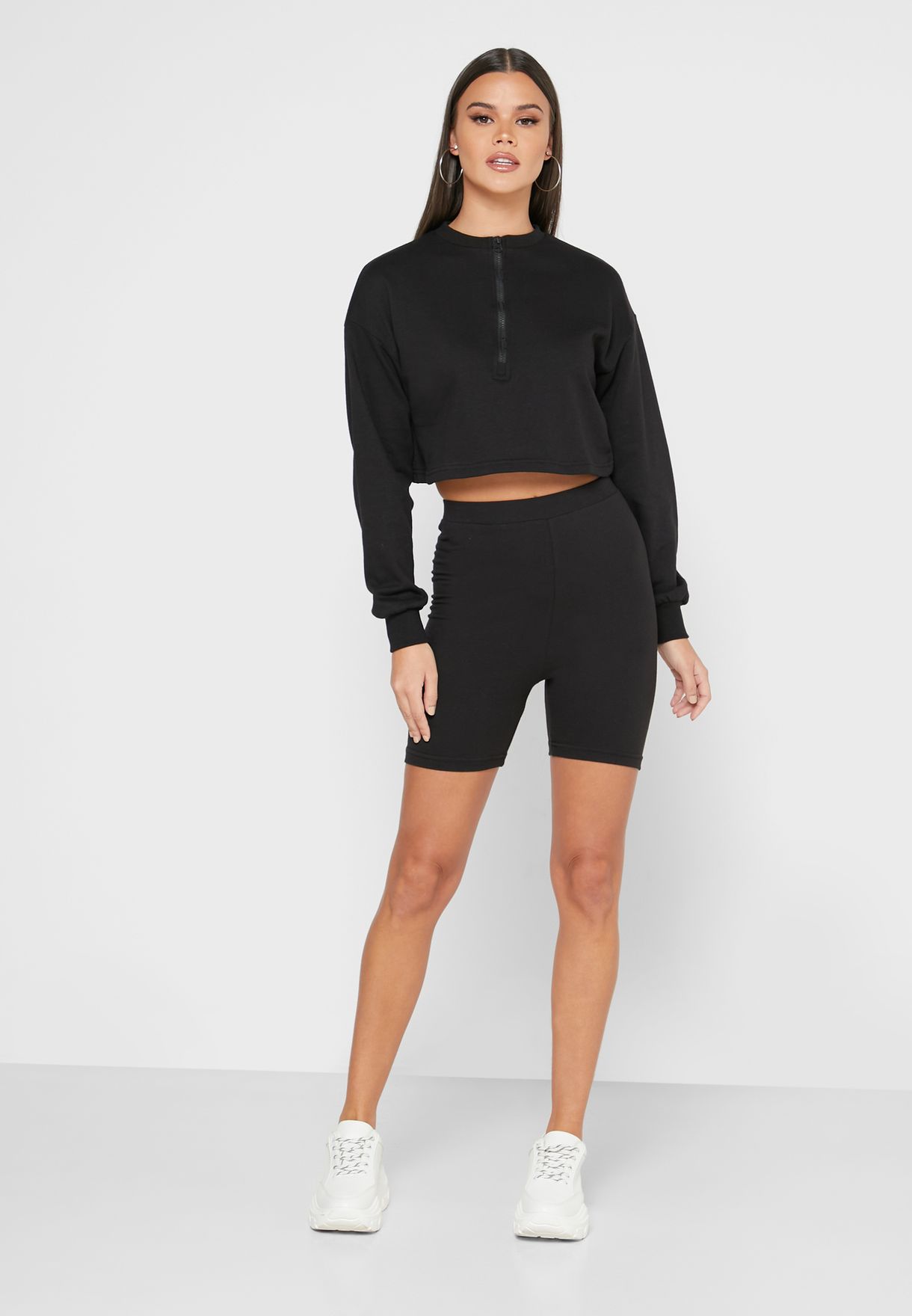 sweatshirt shorts outfit