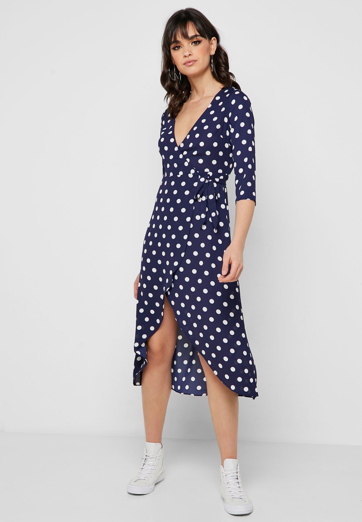 Buy Forever 21 prints Polka Dot Wrap Dress for Women in MENA, Worldwide