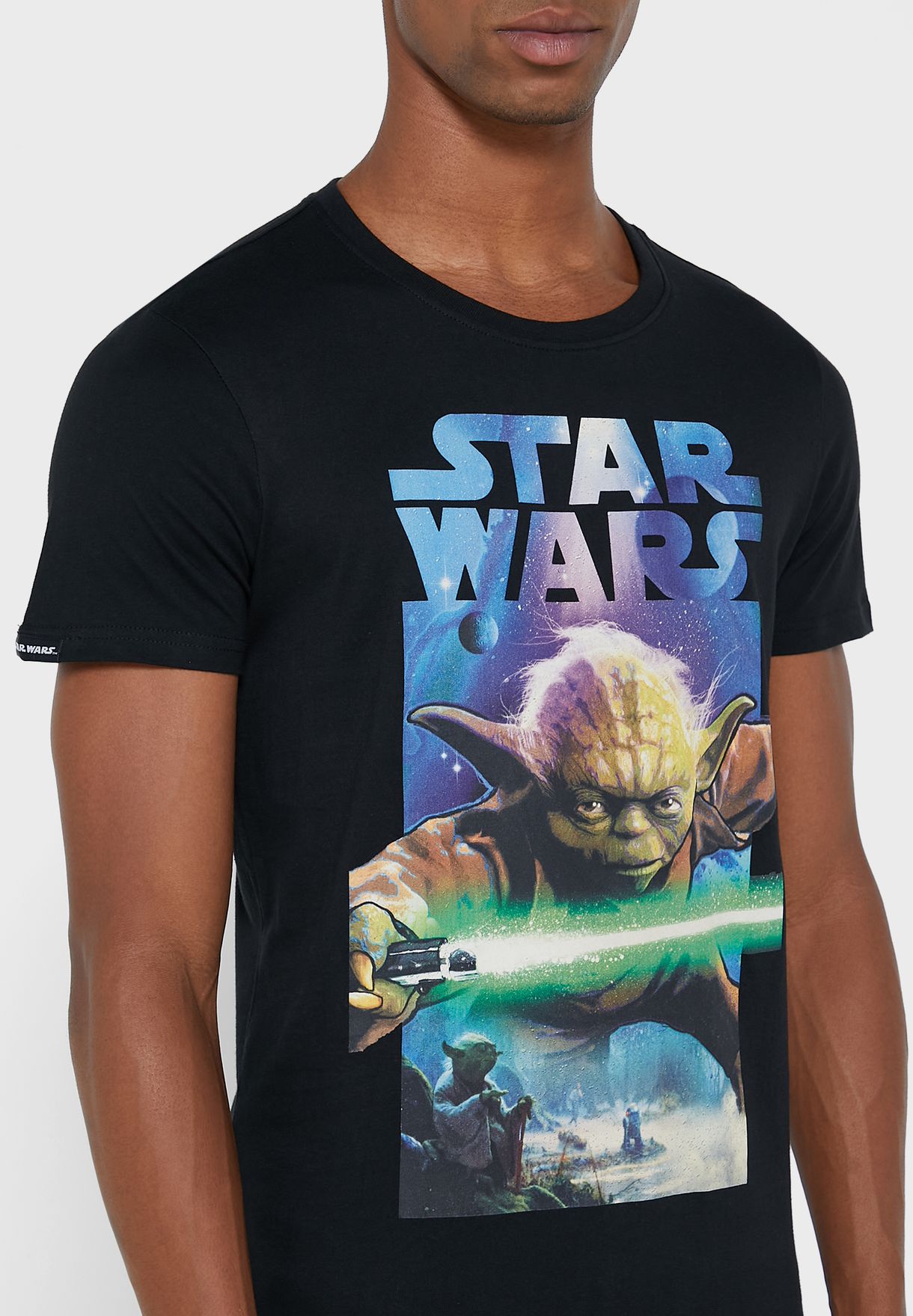 Yoda Poster Crew Neck T-Shirt