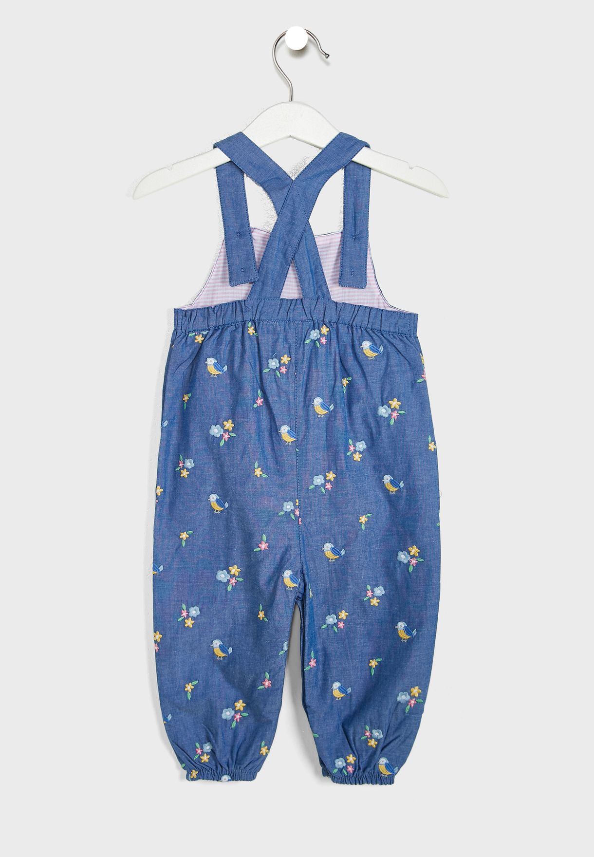 Kids Bird Embroidered Playsuits