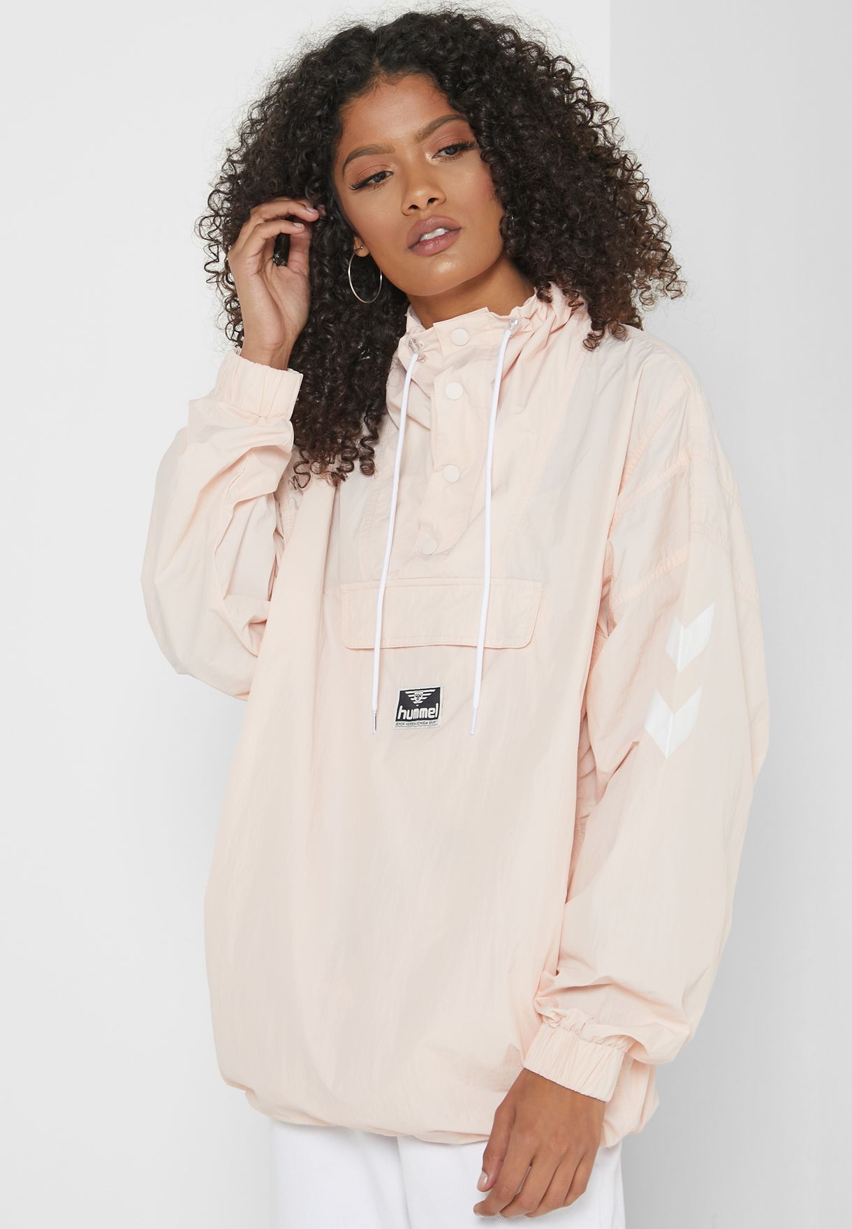 Buy Hummel pink Calista Oversized Anorak Jacket for Women in MENA,