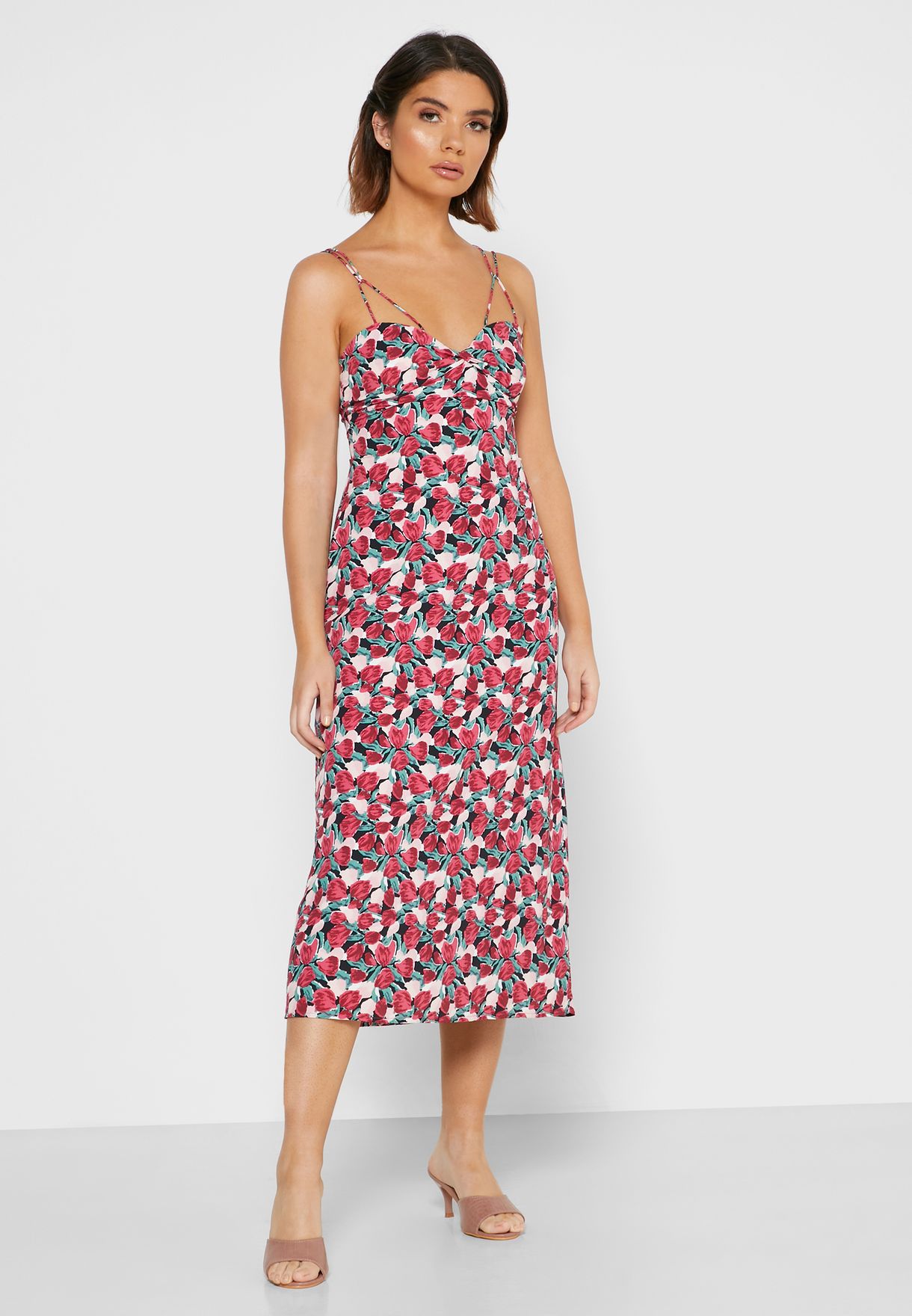 floral print cami dress