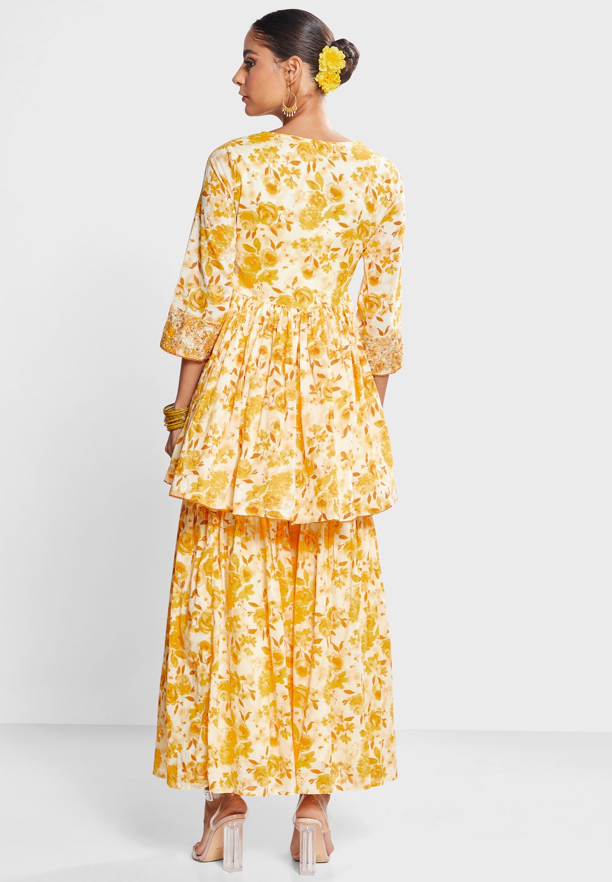 Printed Kurti & Salwar Set With Dupatta