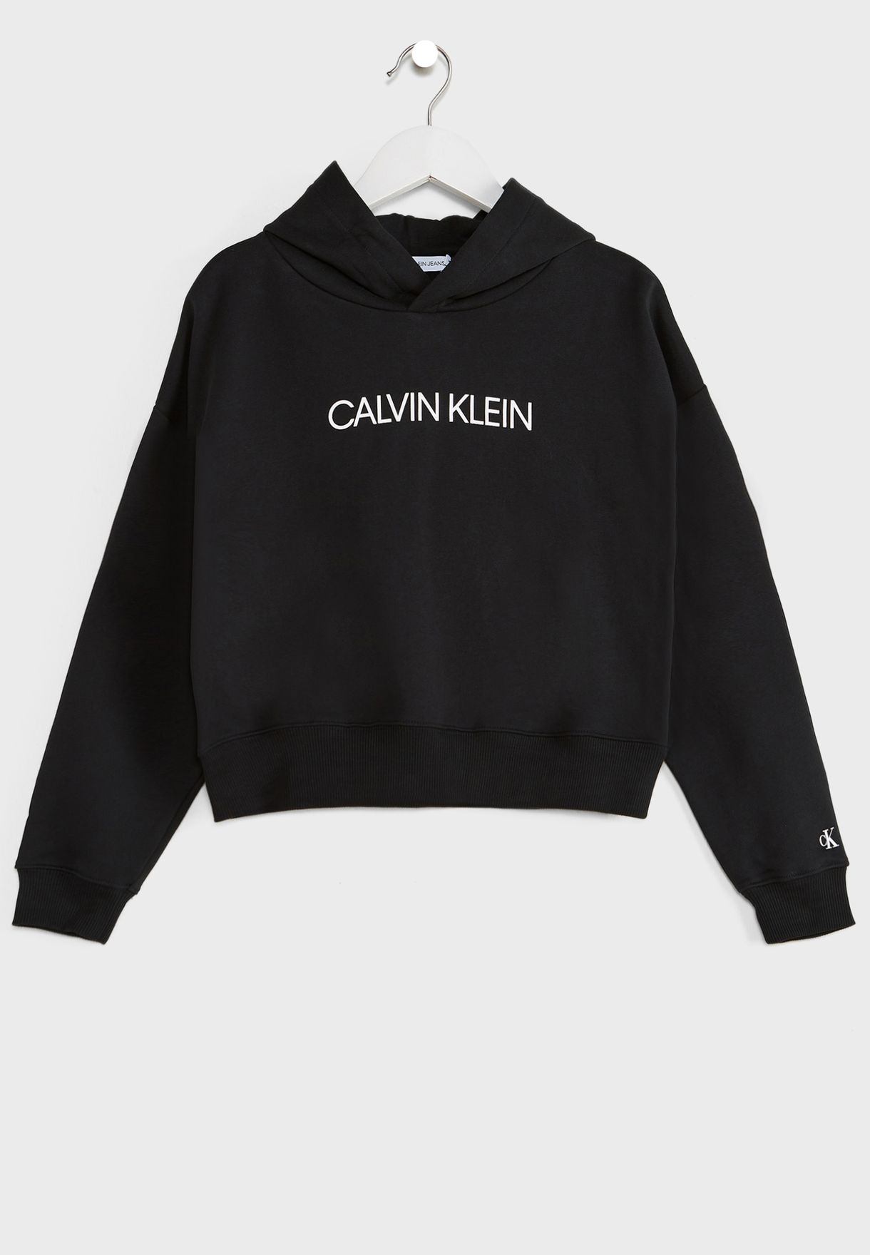 Buy Calvin Klein Jeans black Kids Logo Boxy Hoodie Set for Kids in ...