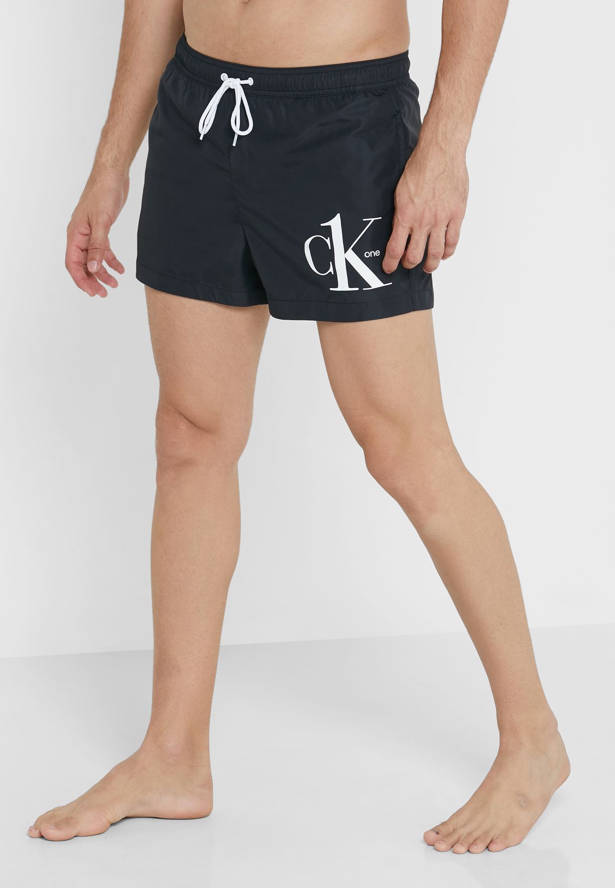 Buy Calvin Klein black Logo Swim Shorts for Men in MENA, Worldwide