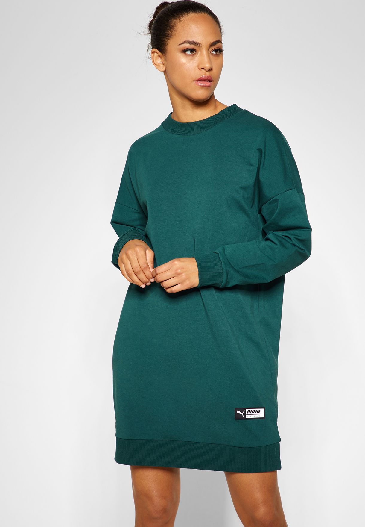 Buy PUMA green Trailblazer Sweat Dress 