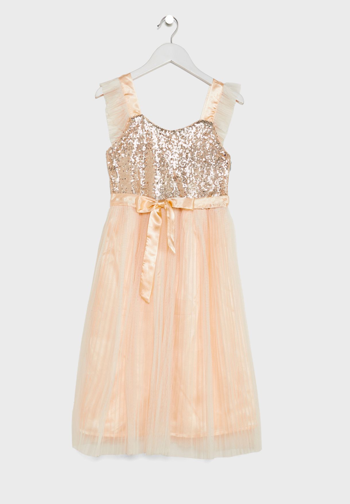Sequin Pleated Partywear Dress