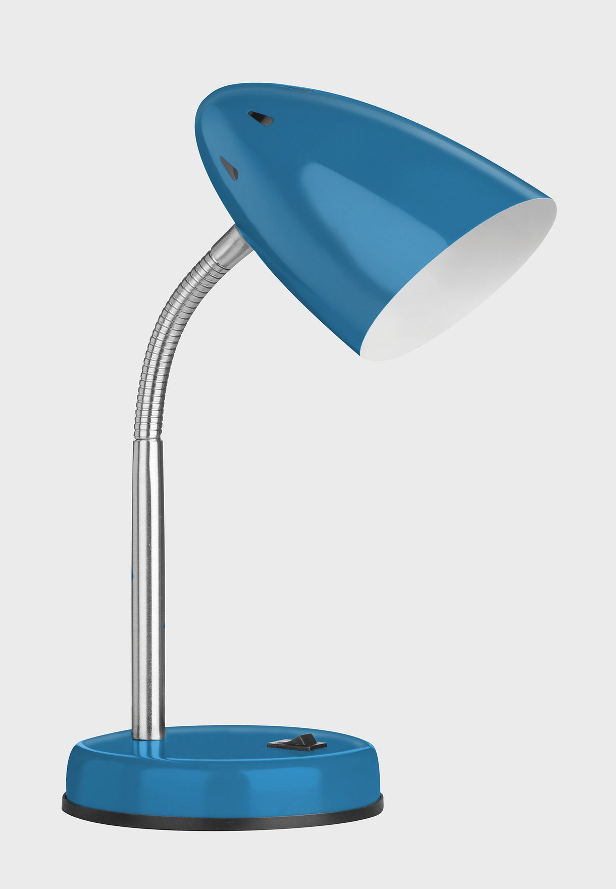 Blue Gloss Flexible Stem Desk Lamp Eu Plug