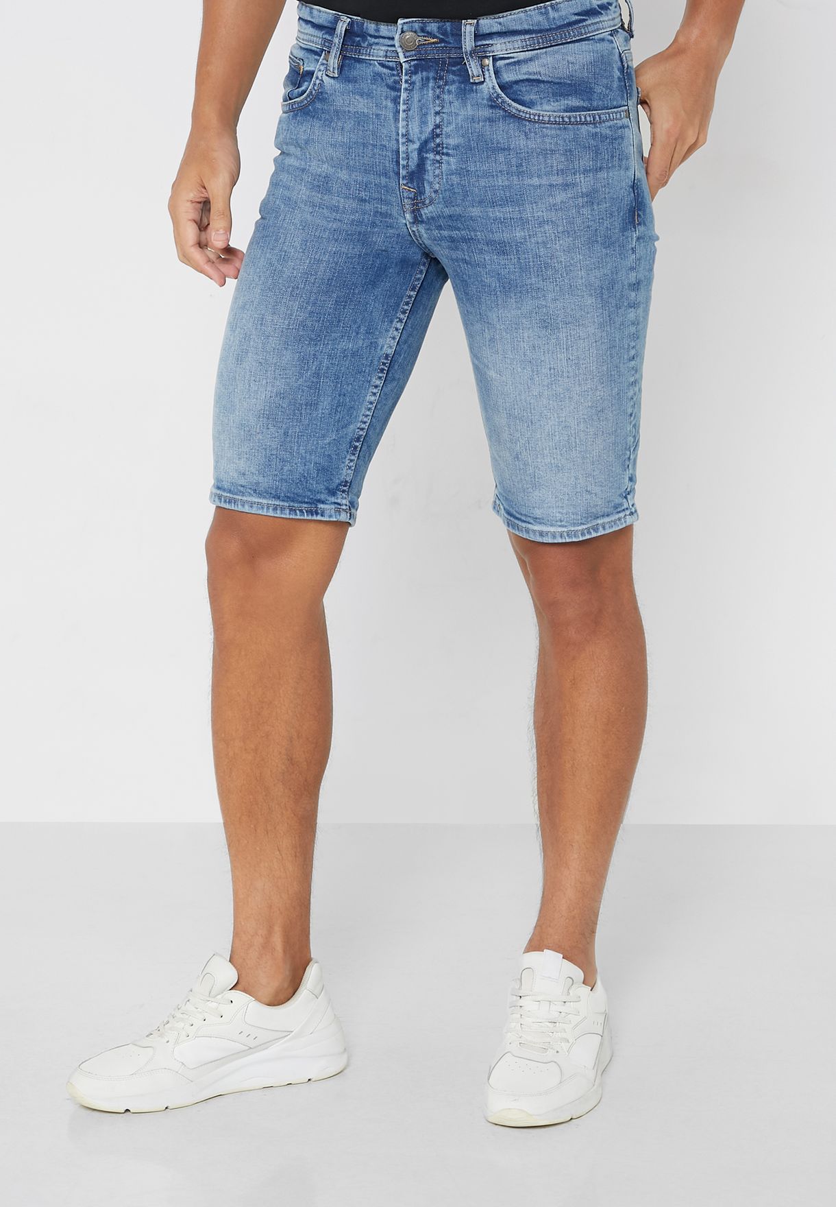 mens rolled up jean shorts