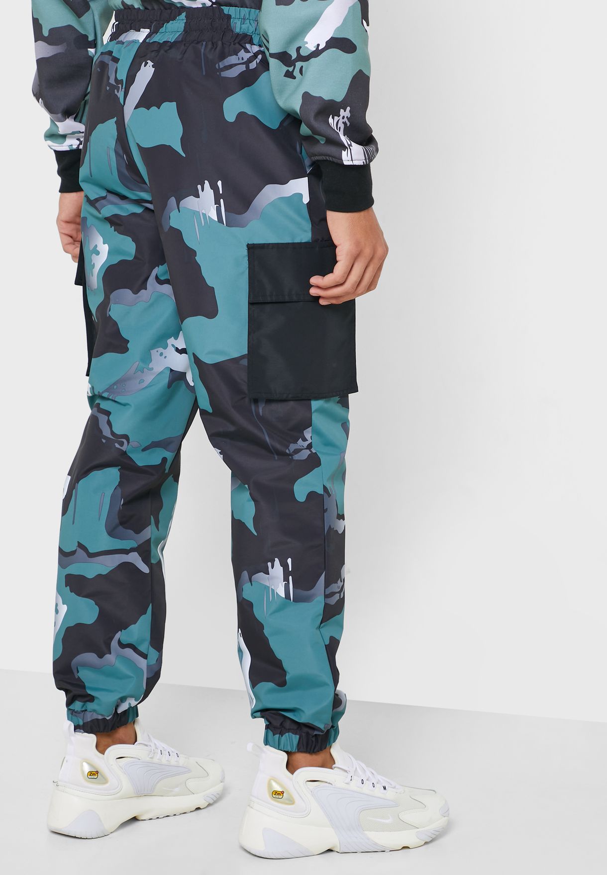 nicce woven combat track pants