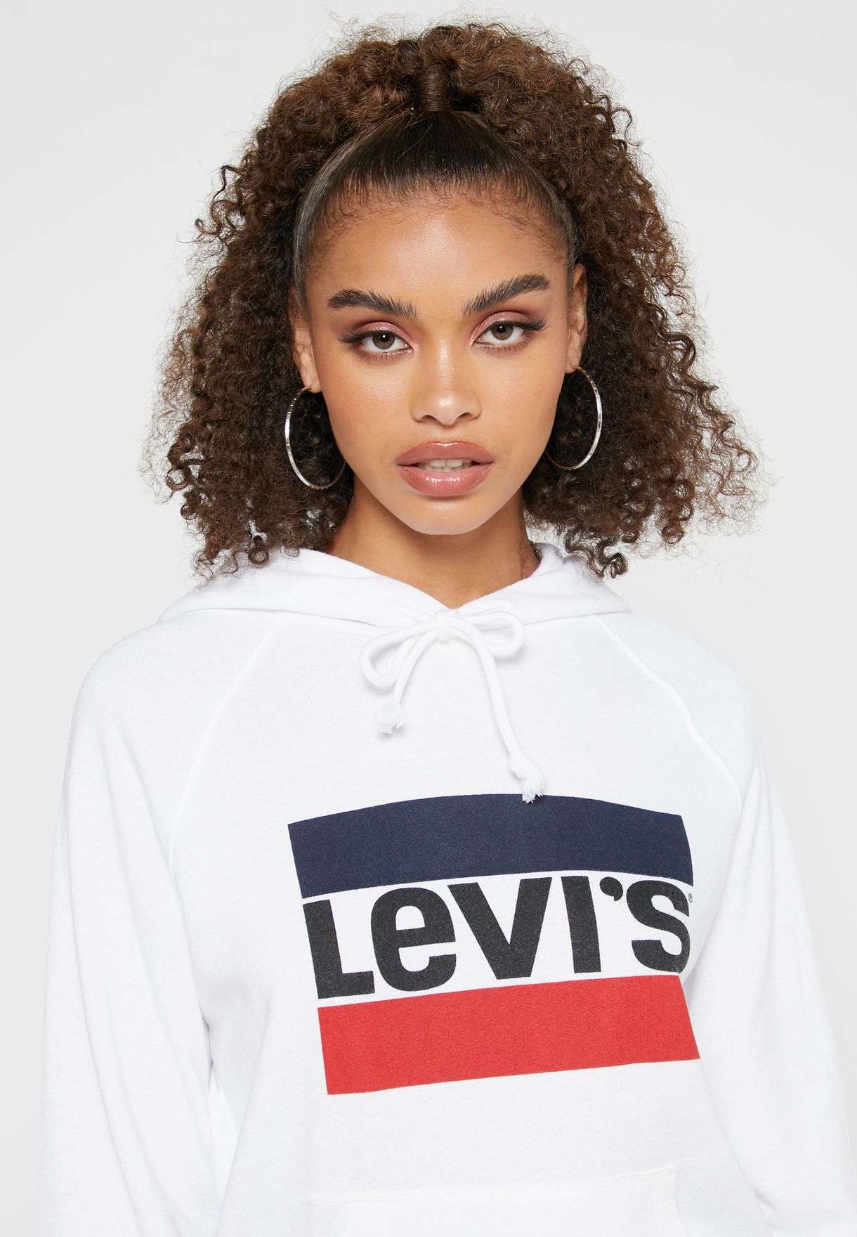 Buy Levis white Logo Hoodie for Women in MENA, Worldwide