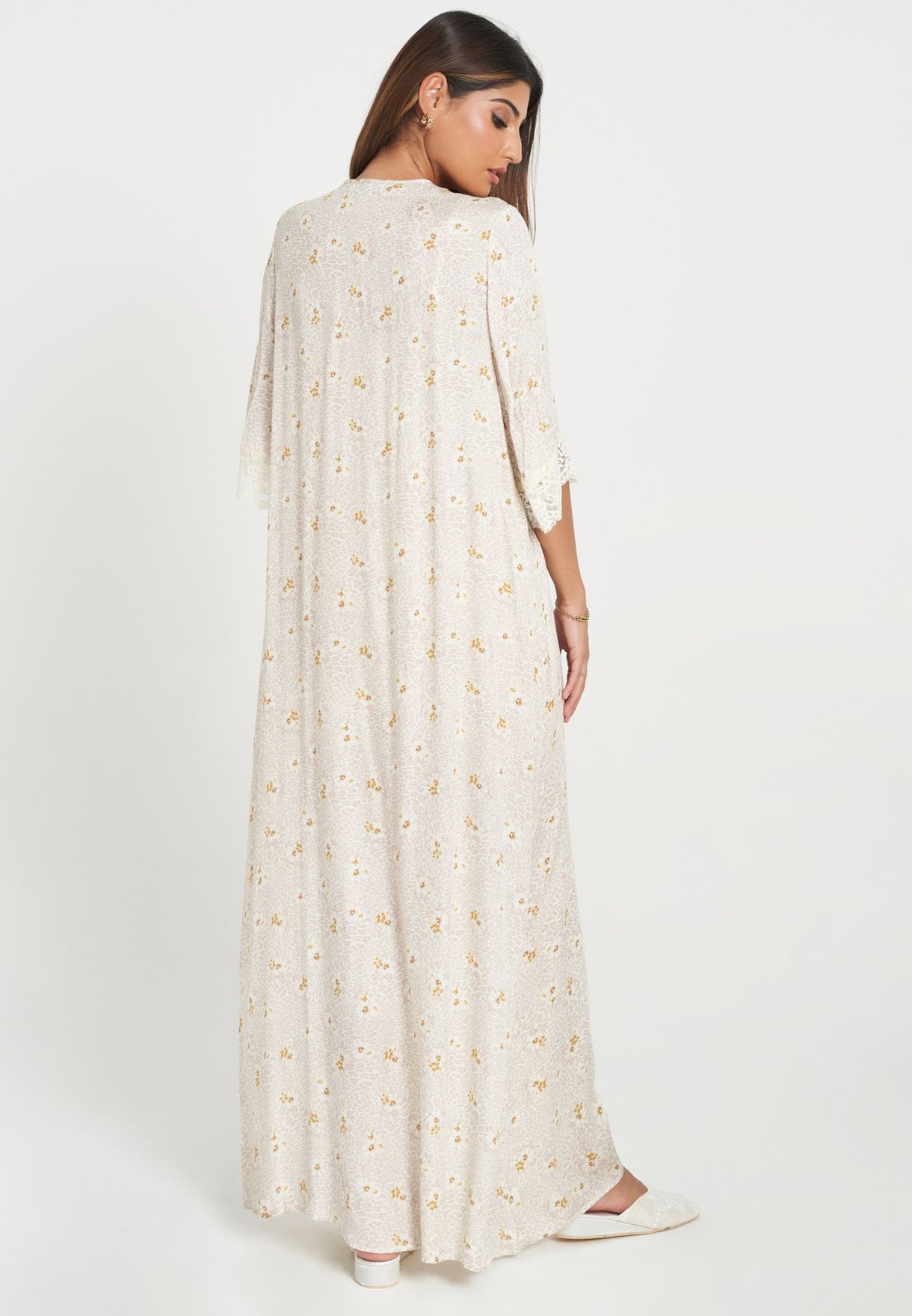 Lace Detail Printed Nightdress