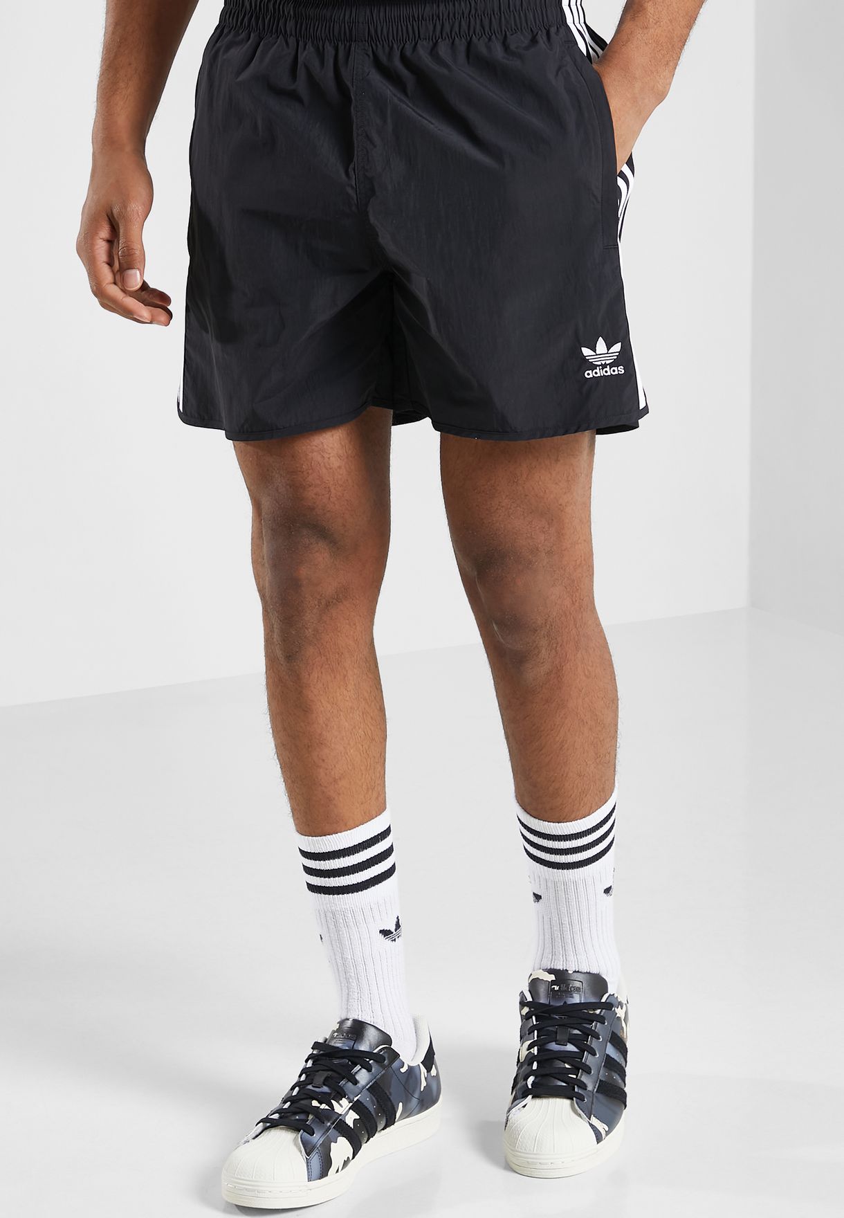 Buy adidas Originals black Adicolor Classics Sprinter Shorts for Men in ...