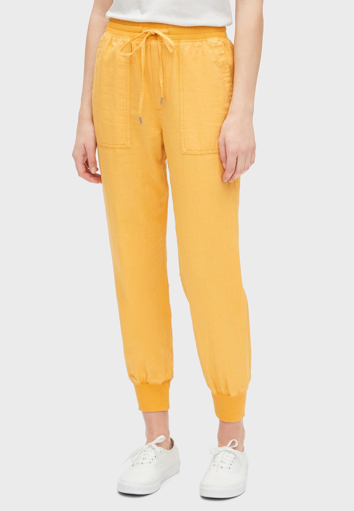 gap tie waist pants