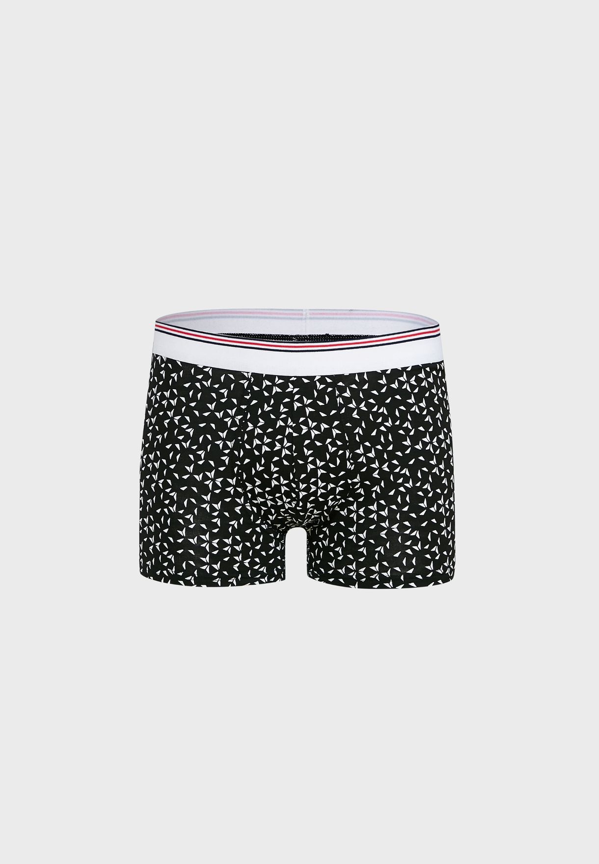 Striped Band Printed Trunks