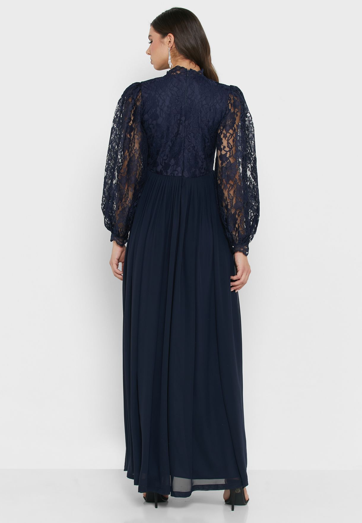 Buy Ella Limited Edition navy Lace Top Maxi Dress for Women in Dubai ...