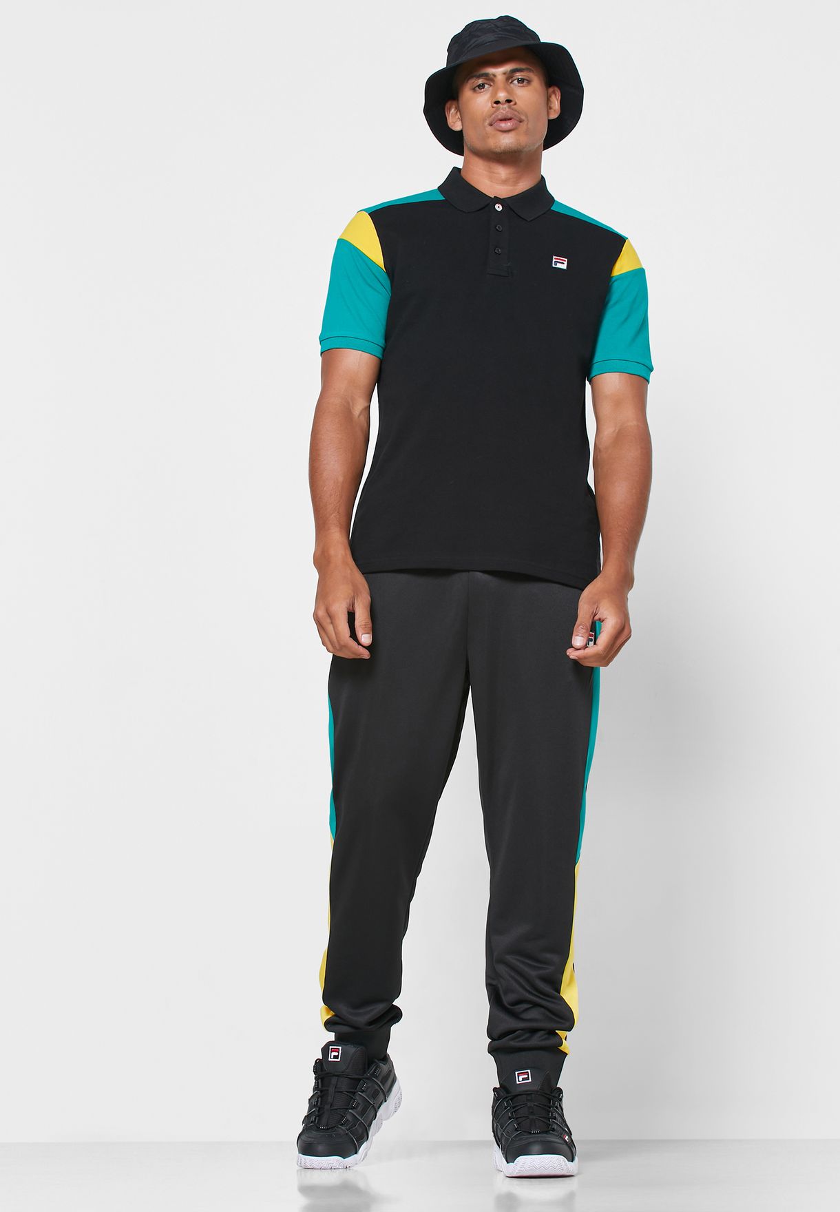 polo shirt with track pants