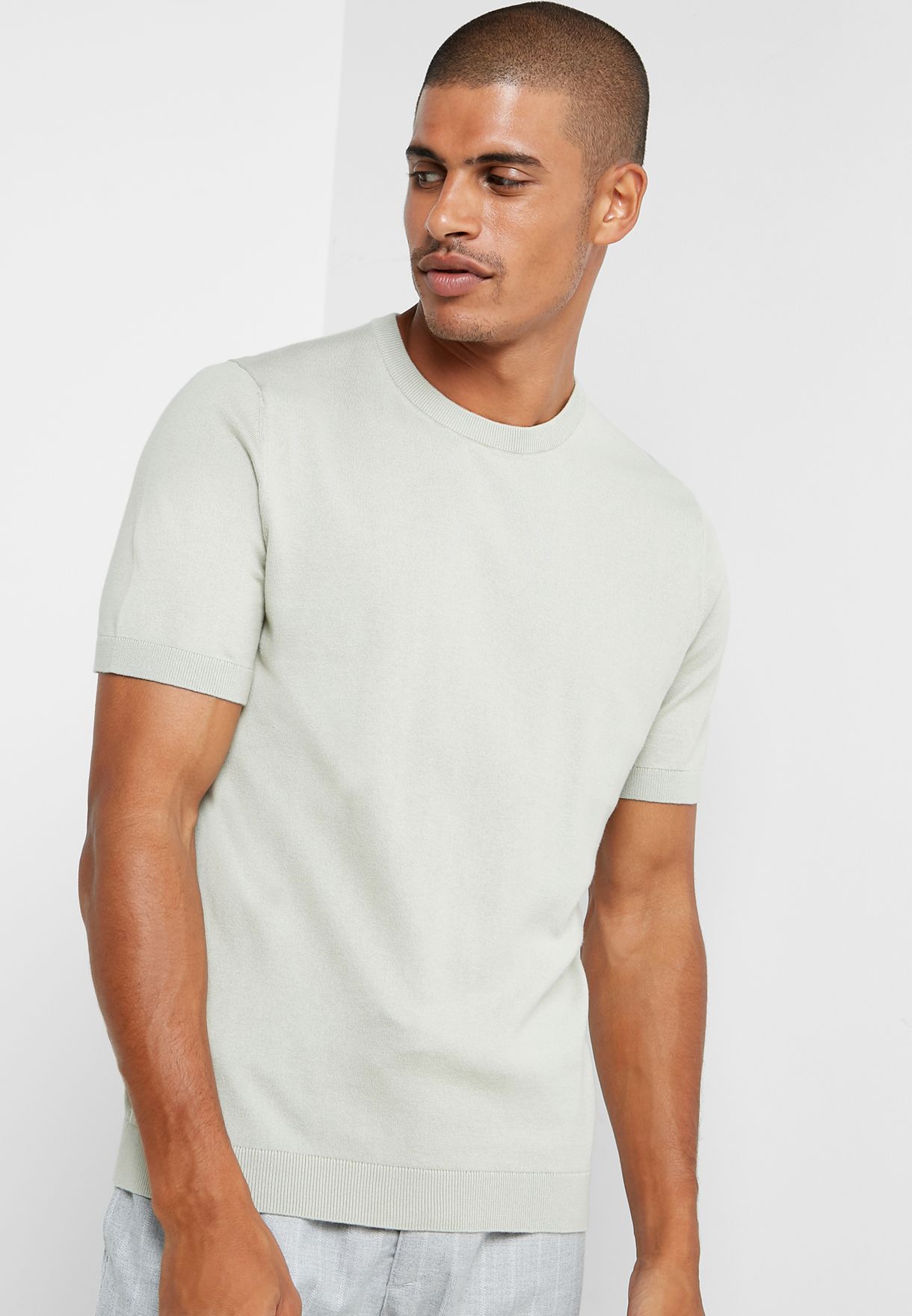 Carlton Knitted Crew Neck T-Shirt