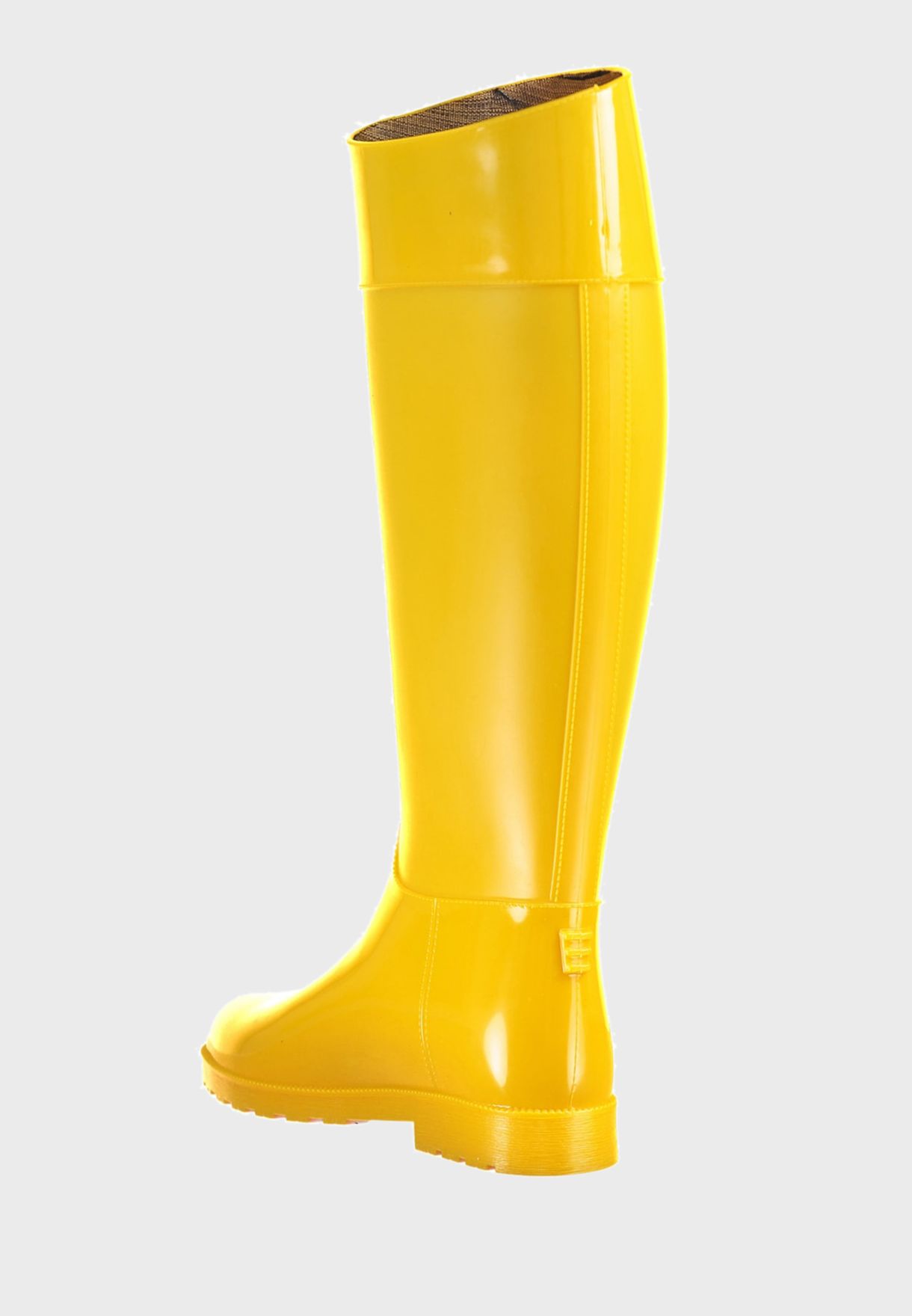 tall yellow rain boots