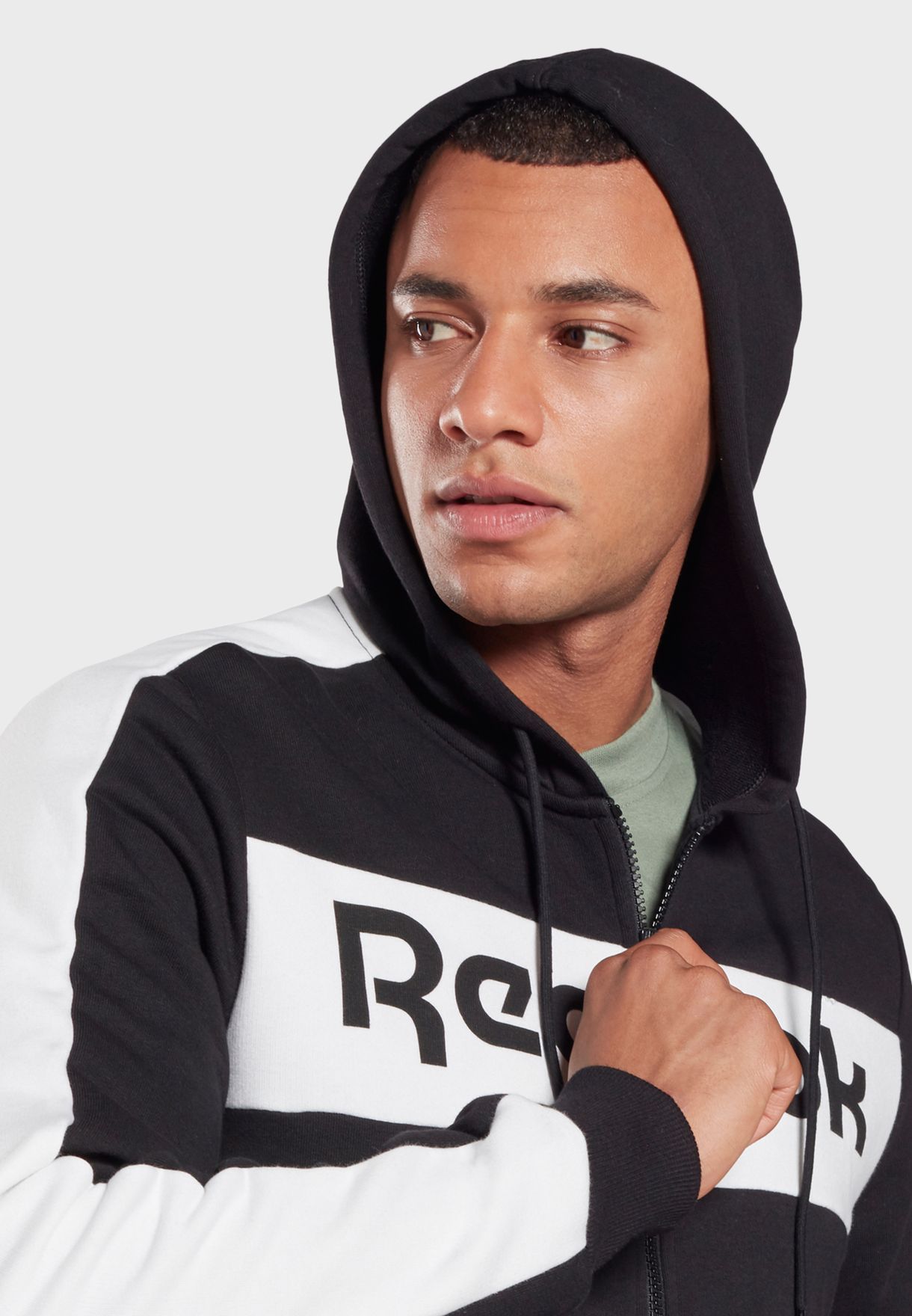 reebok linear logo hoodie
