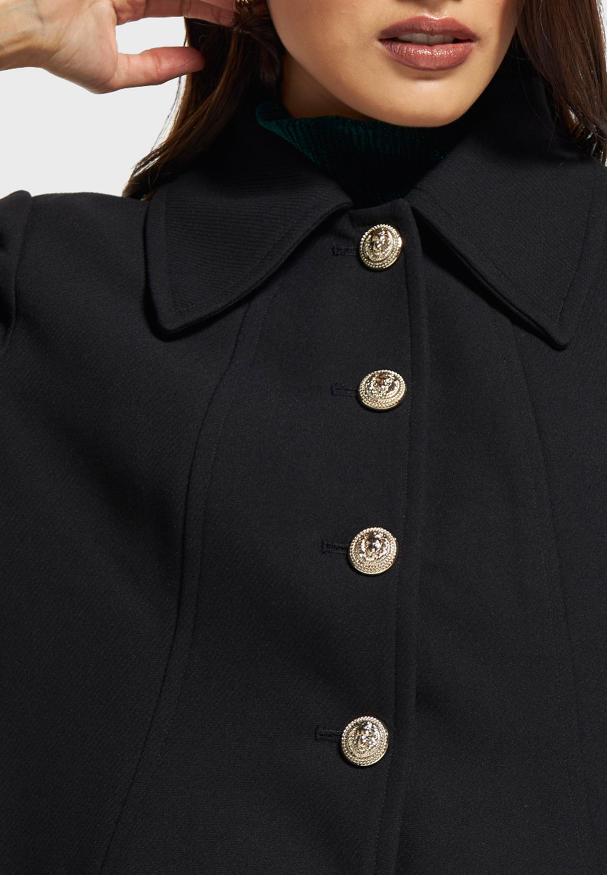 Button Detail Coat