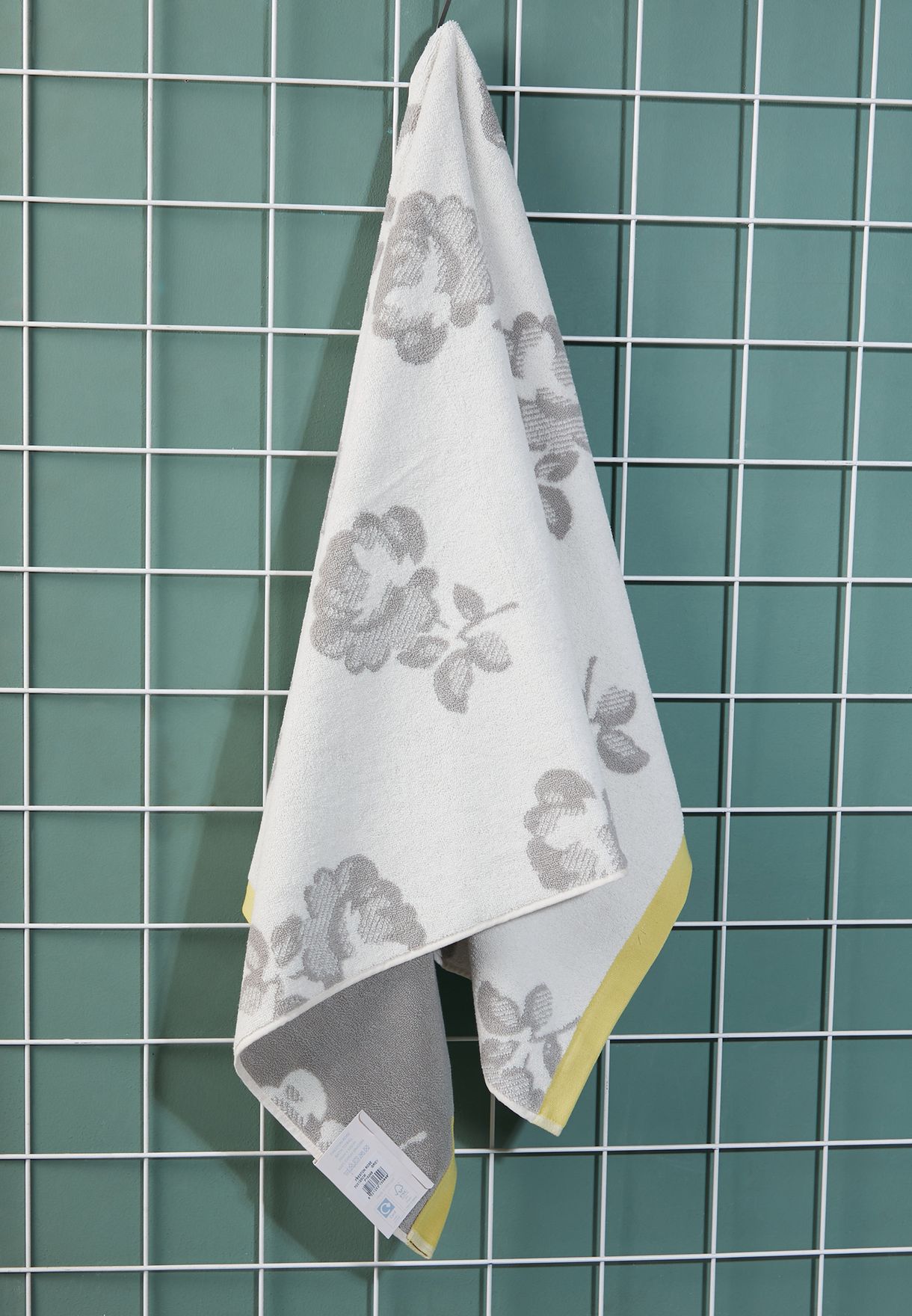 Grey Freston Rose Bath Towel 70X125Cm